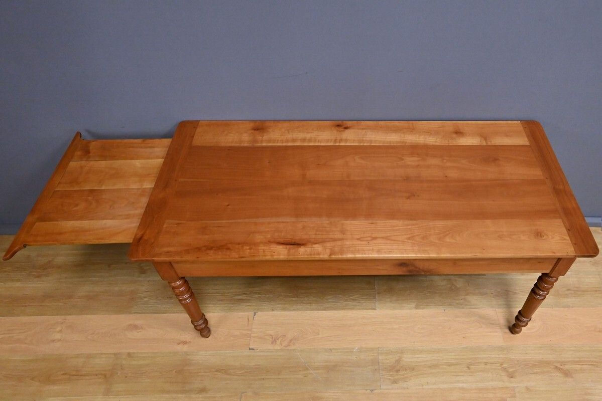 Cherry Wood Farmhouse Table – Late 19th Century photo Furniture