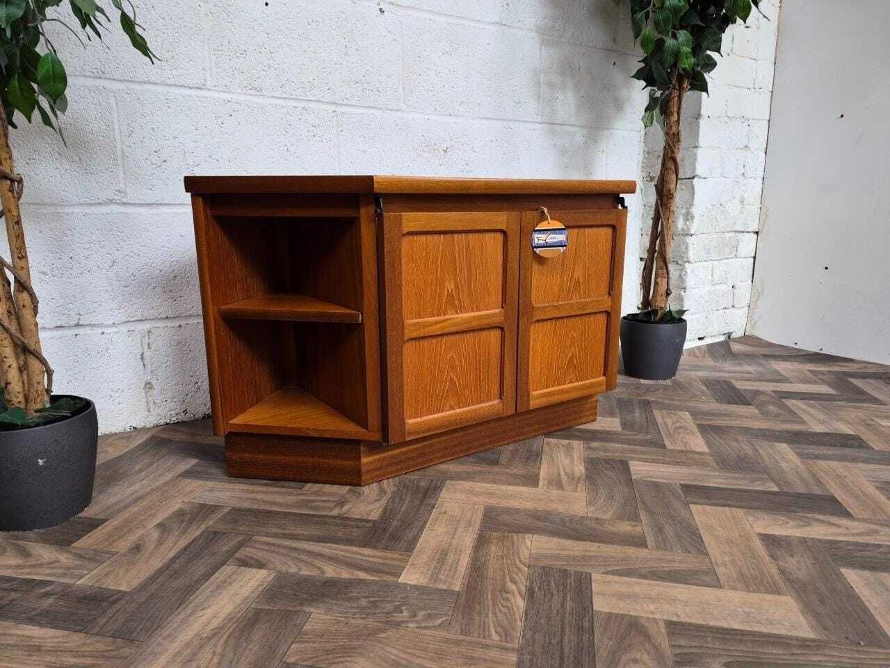 Vintage Nathan Squares Teak Tv Stand Media Cabinet Mid Century Retro photo furniture