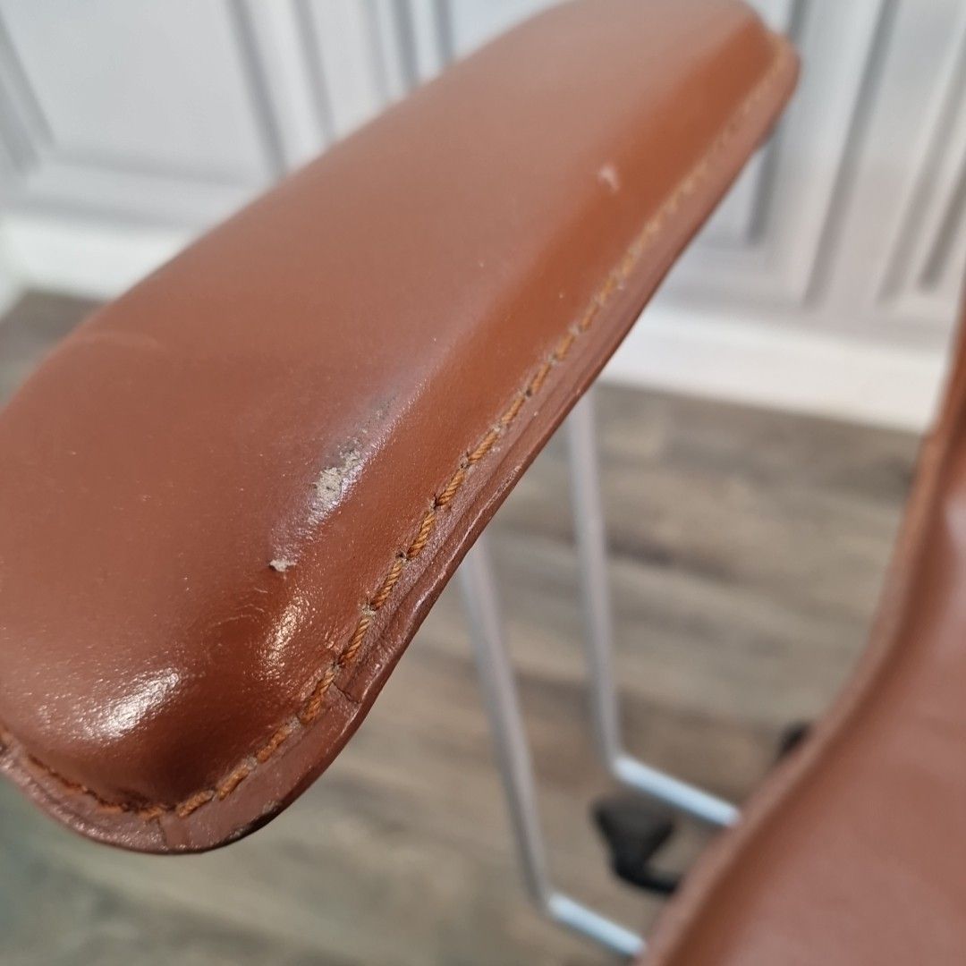 Vintage Office Chair Swivel Desk Seat Retro Arne Jacobsen Style Syver 7 Repro photo vinterior