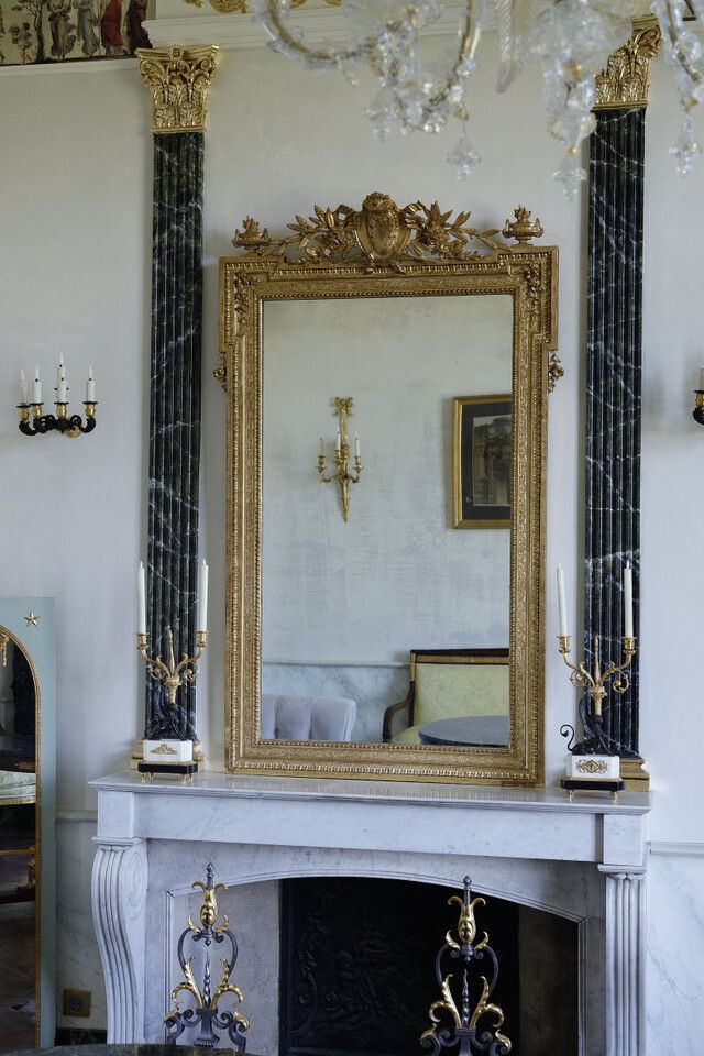 Gilded Wood Mirror In The Napoleon III Style, 19th Century photo Home Decor