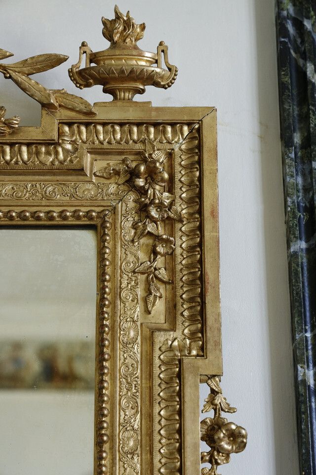 photo furniture Gilded Wood Mirror In The Napoleon III Style, 19th Century