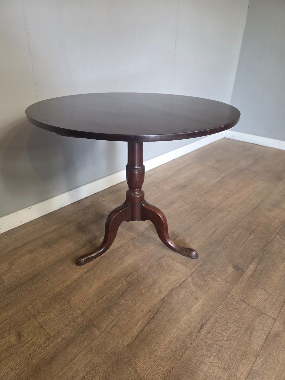 Antique Mahogany George III Tilt Top Table 1800s photo vintage