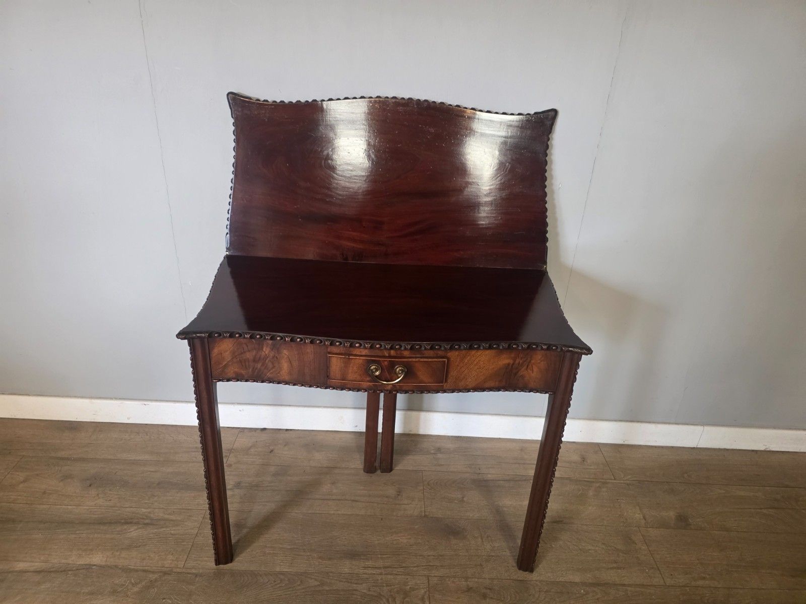 Antique Mahogany Georgian Chippendale Style Tea Table 1780s photo furniture