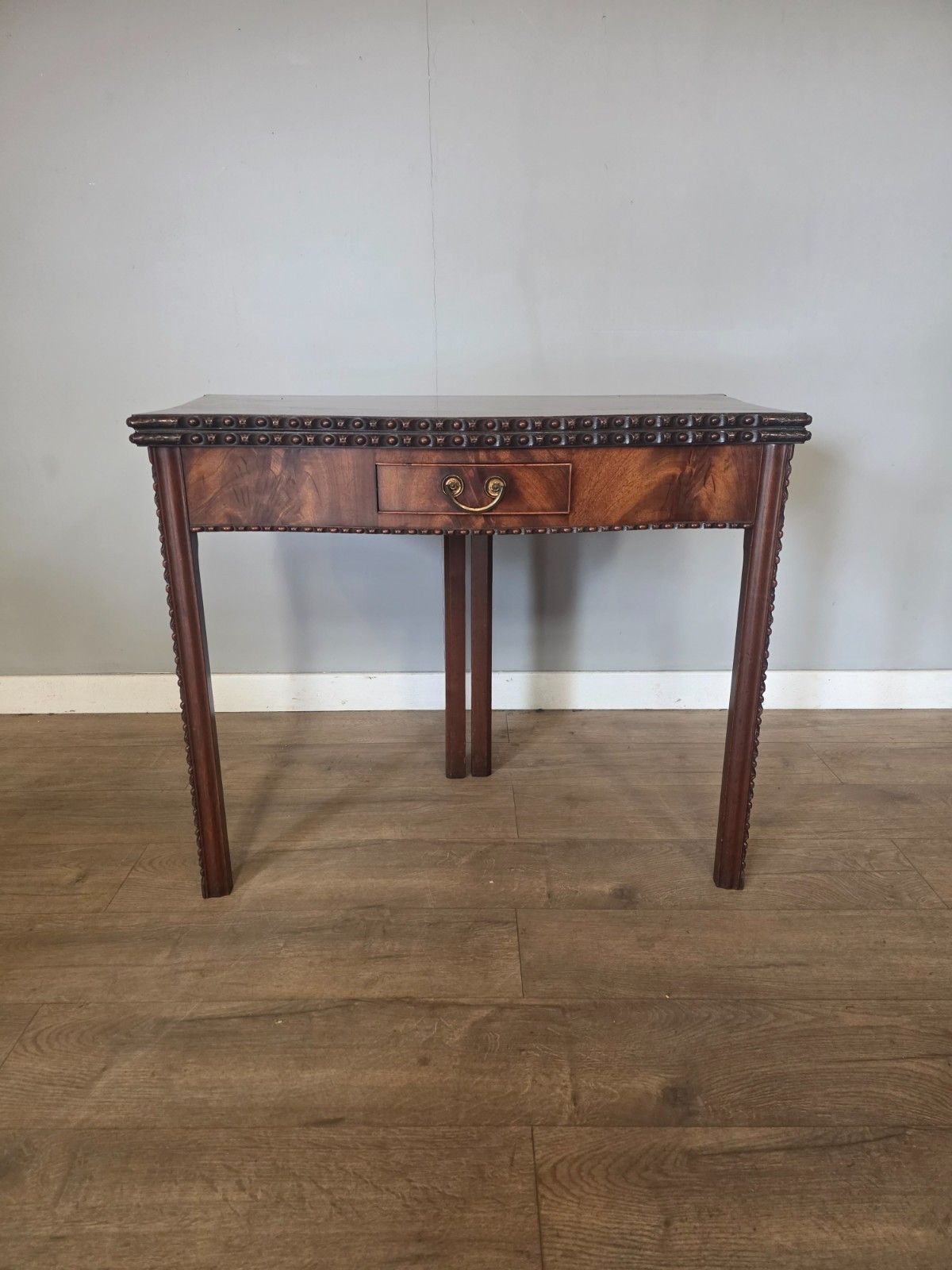 Antique Mahogany Georgian Chippendale Style Tea Table 1780s photo vinterior