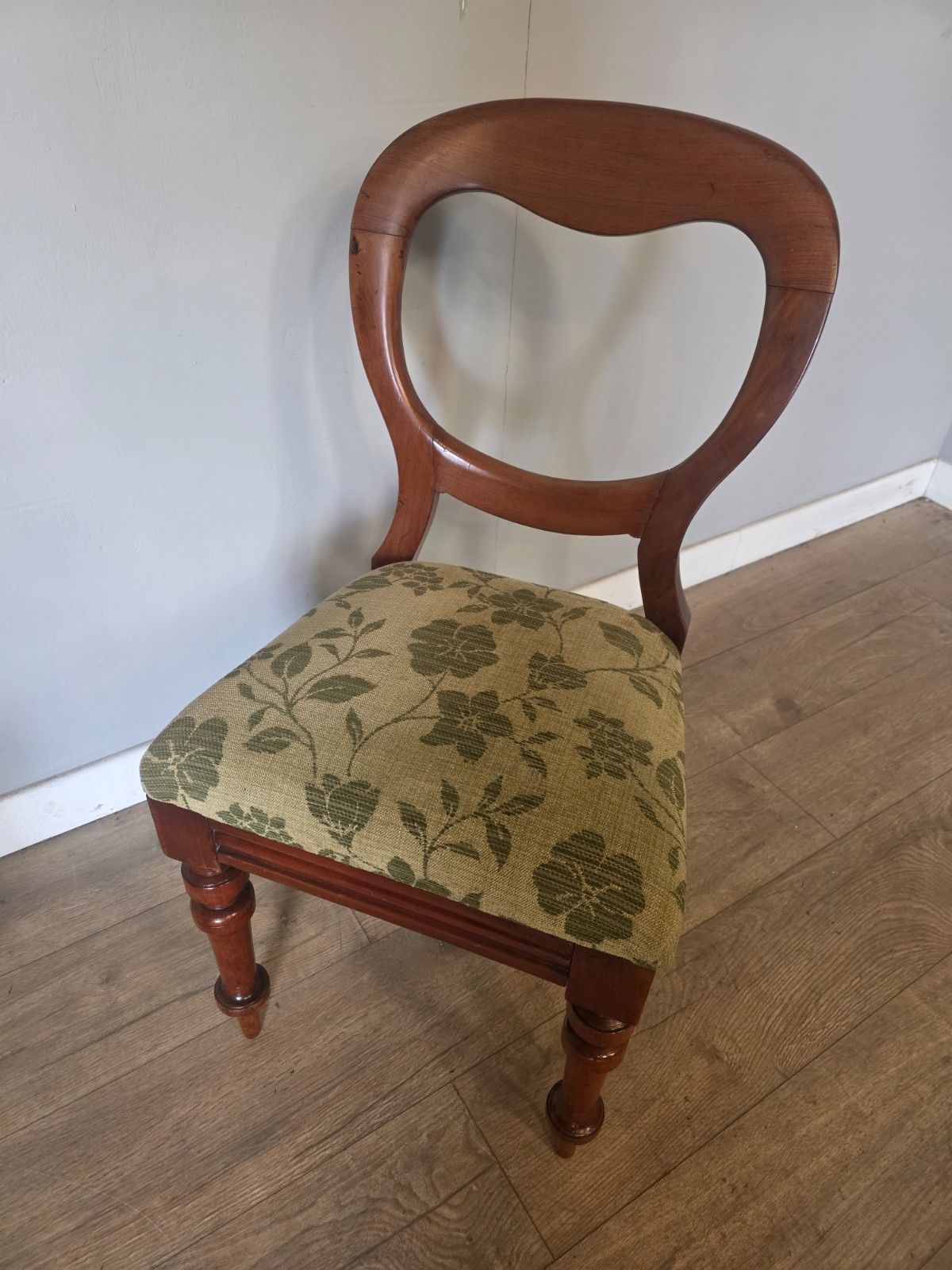 Antique Victorian Mahogany Bloom Back Pair Of Chairs photo buy