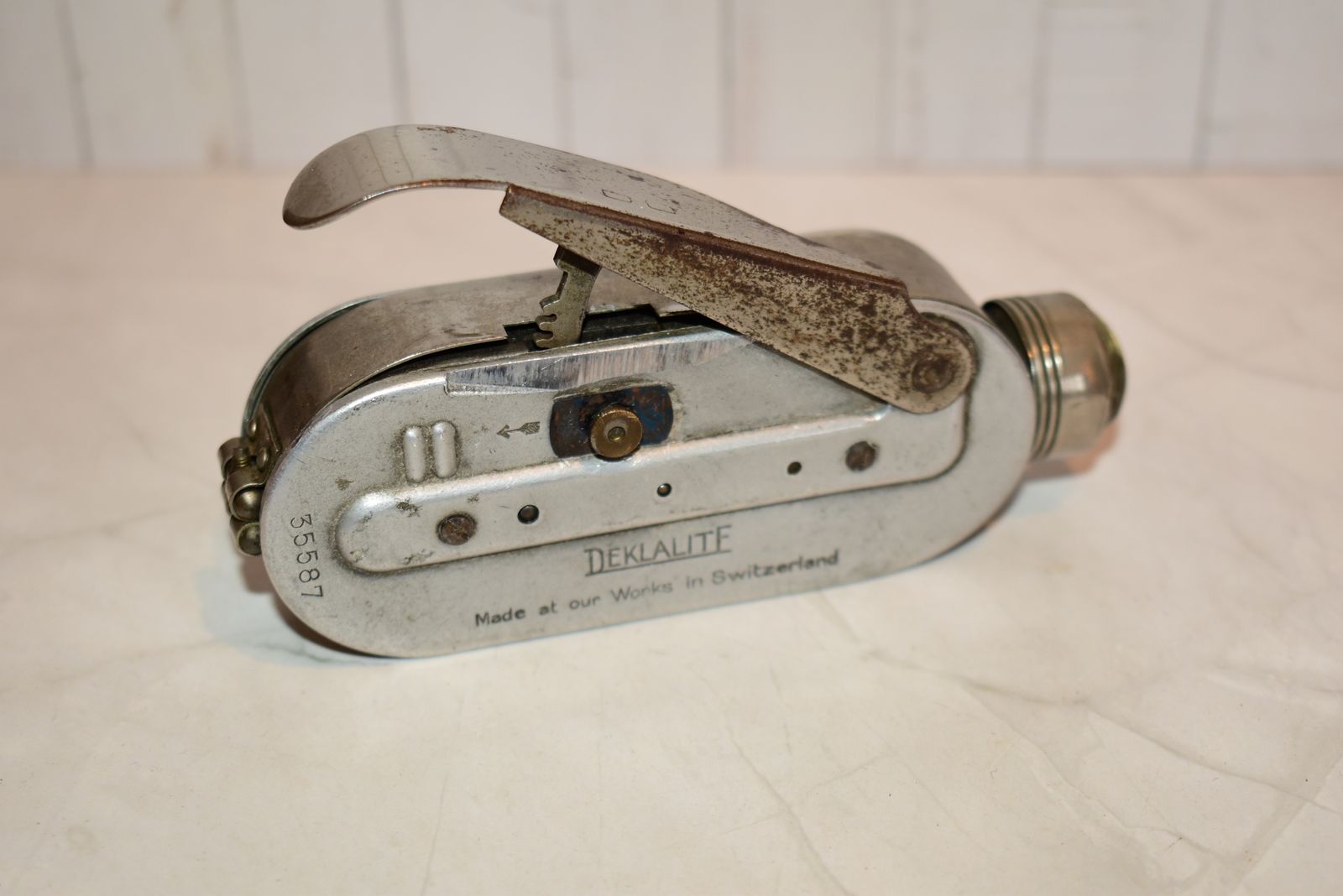 Rare Wwii British Military Issue 'Deklalite' Dynamo Torch – Working Swiss Patent
