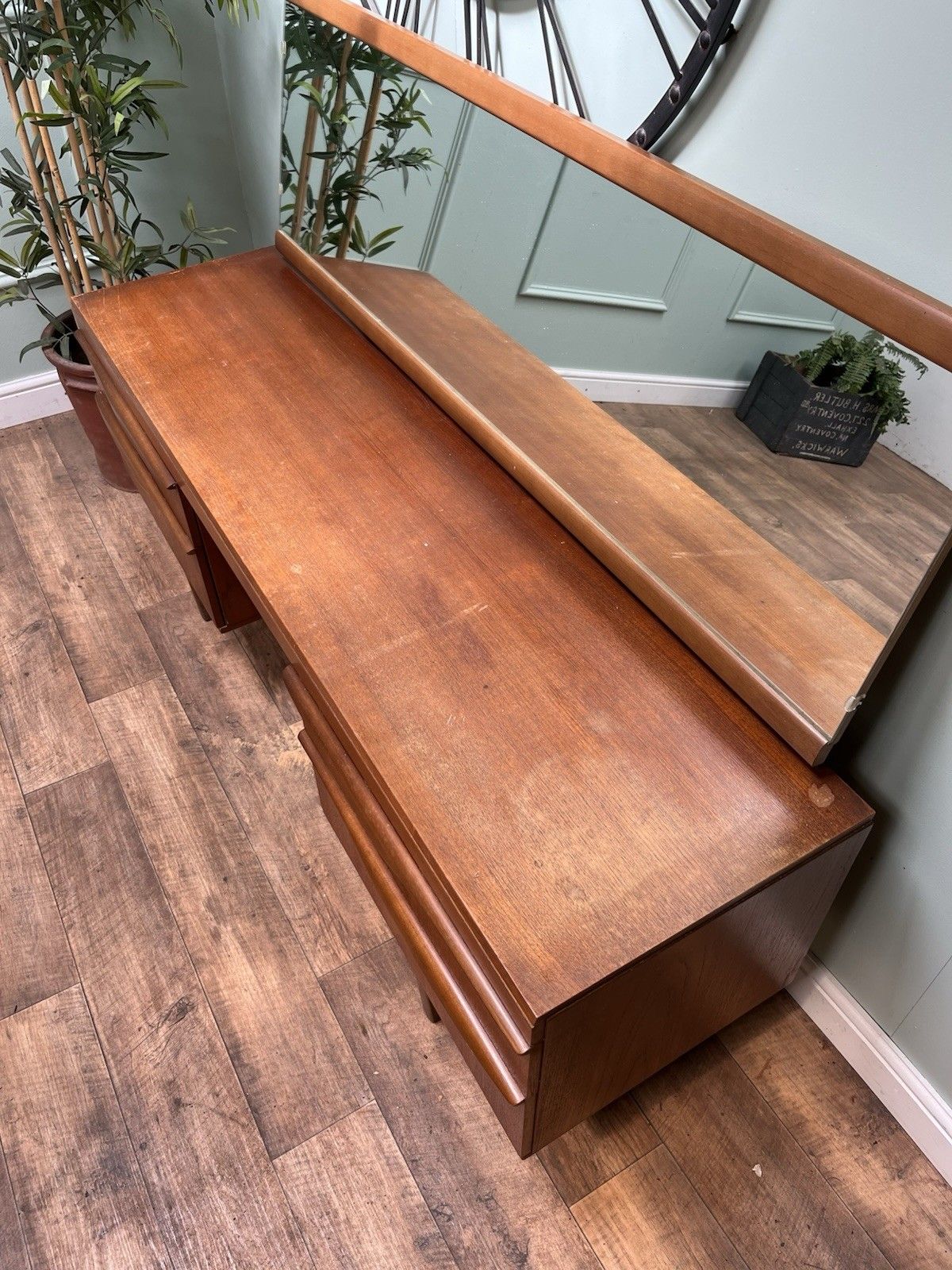 Stunning Mid Century Retro Teak Vintage Dressing Table, Sideboard, Desk photo furniture