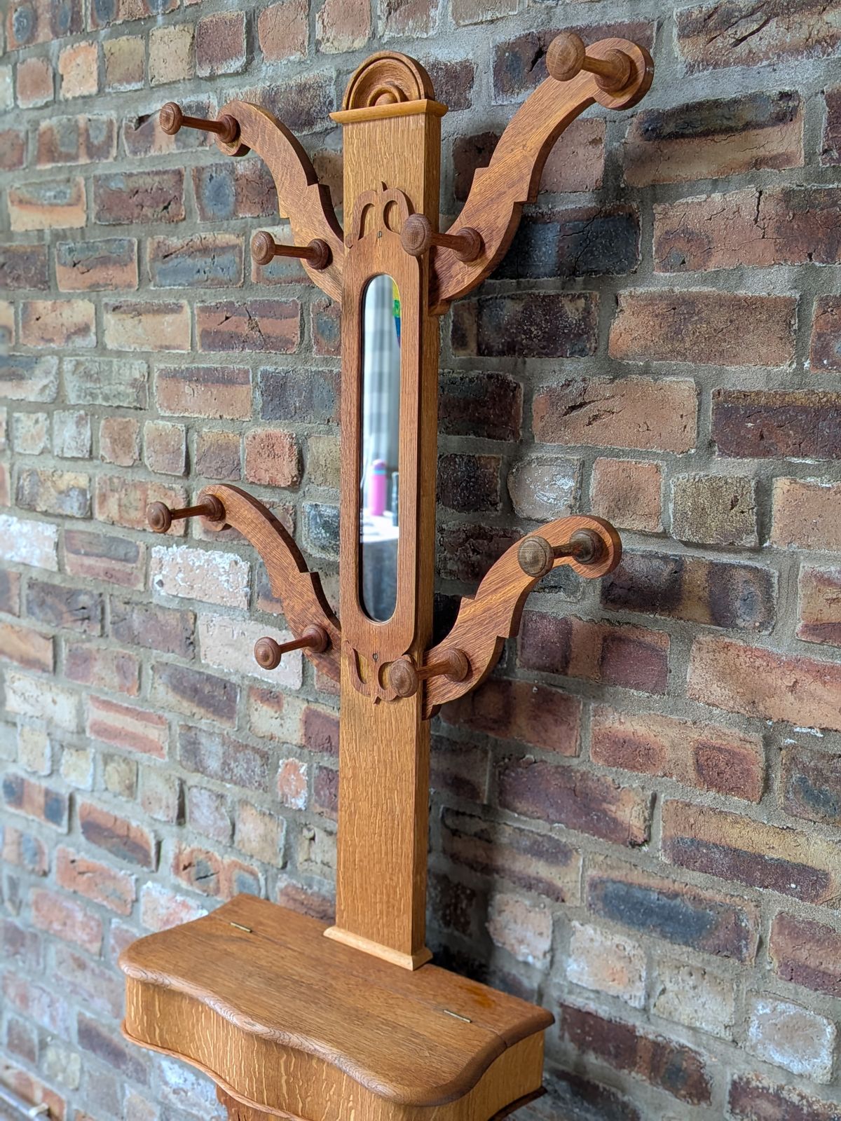 Victorian Oak Hall Stand / Coat Tree photo buy