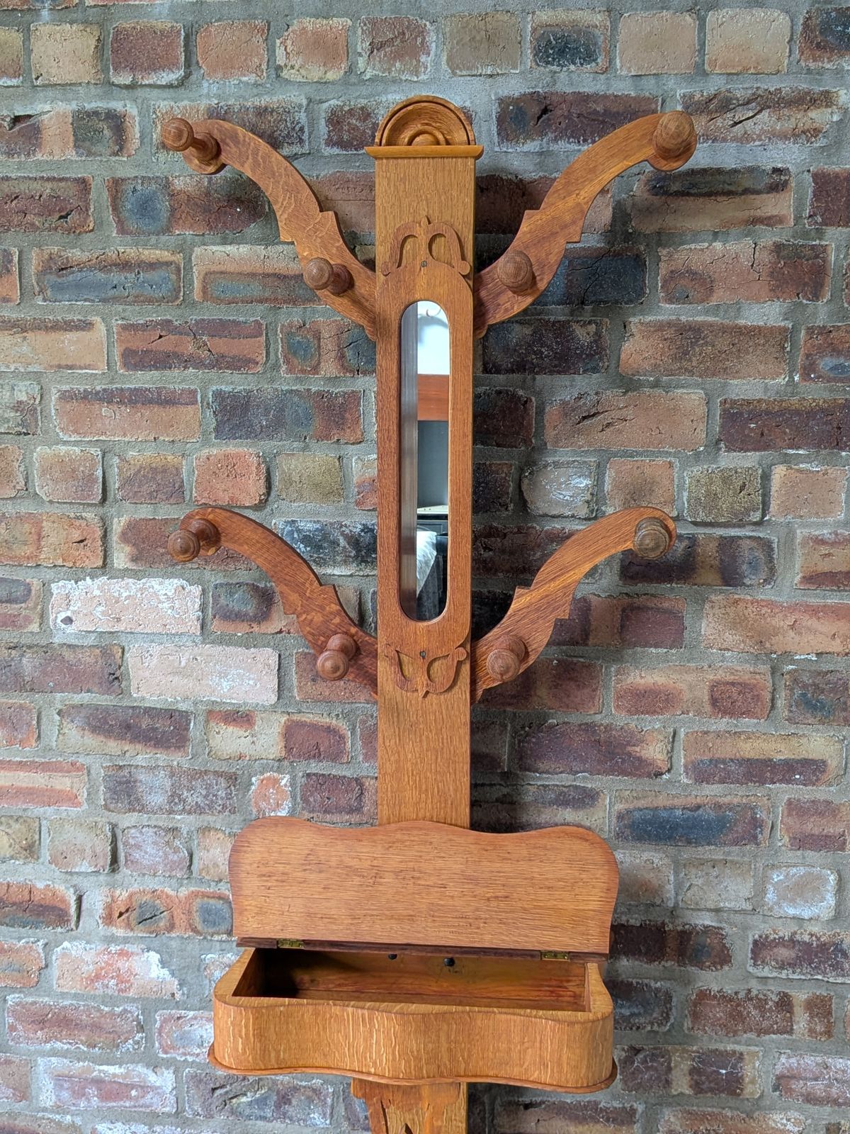 photo for sale Victorian Oak Hall Stand / Coat Tree