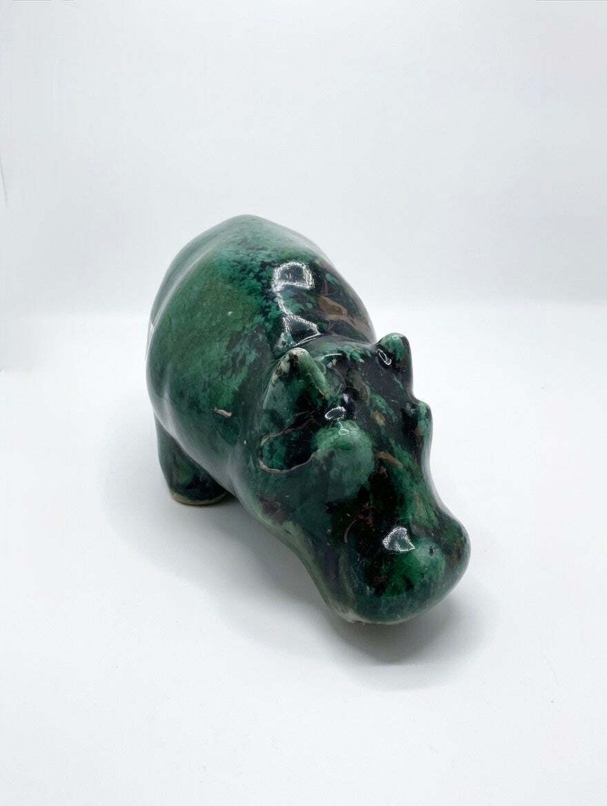 Otto Keramik Ceramic Hippopotamus West German Pottery Fat Lava photo Art