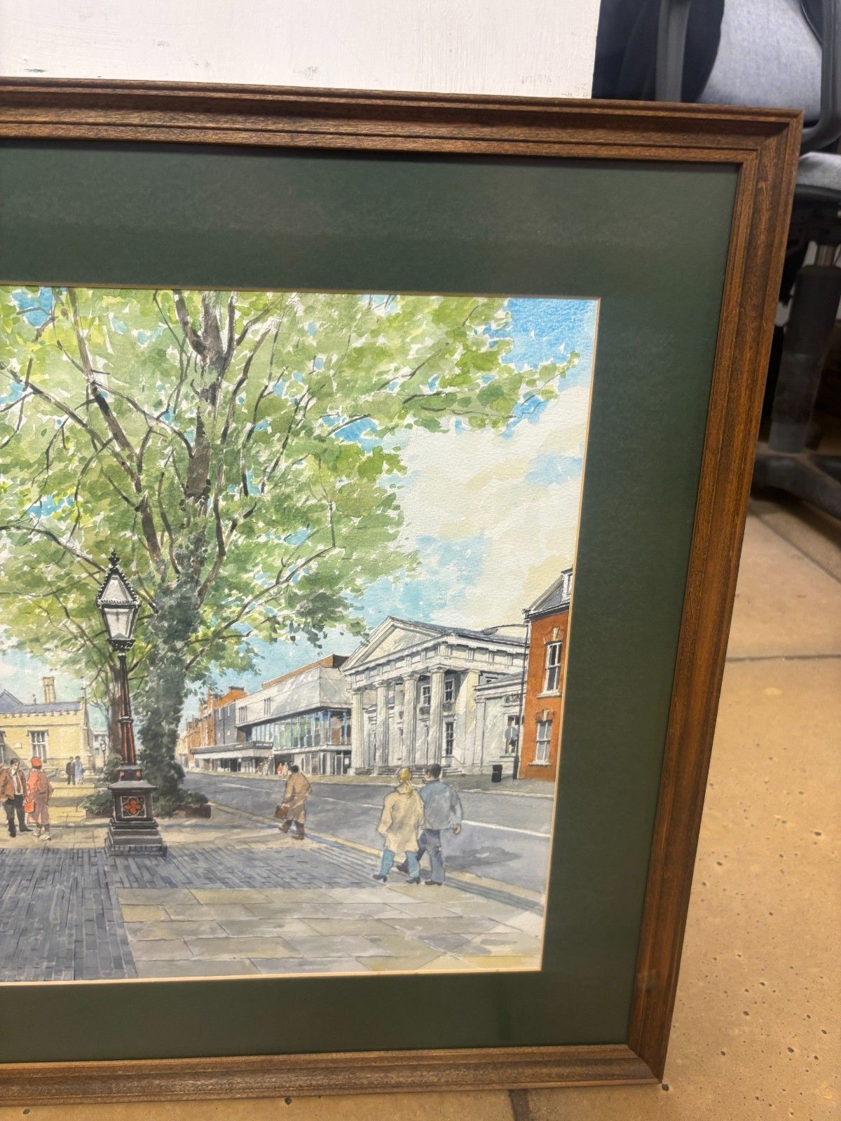 Original Watercolour Painting Of The Harpur Centre, Bedford By Bernard West 1995 photo Art