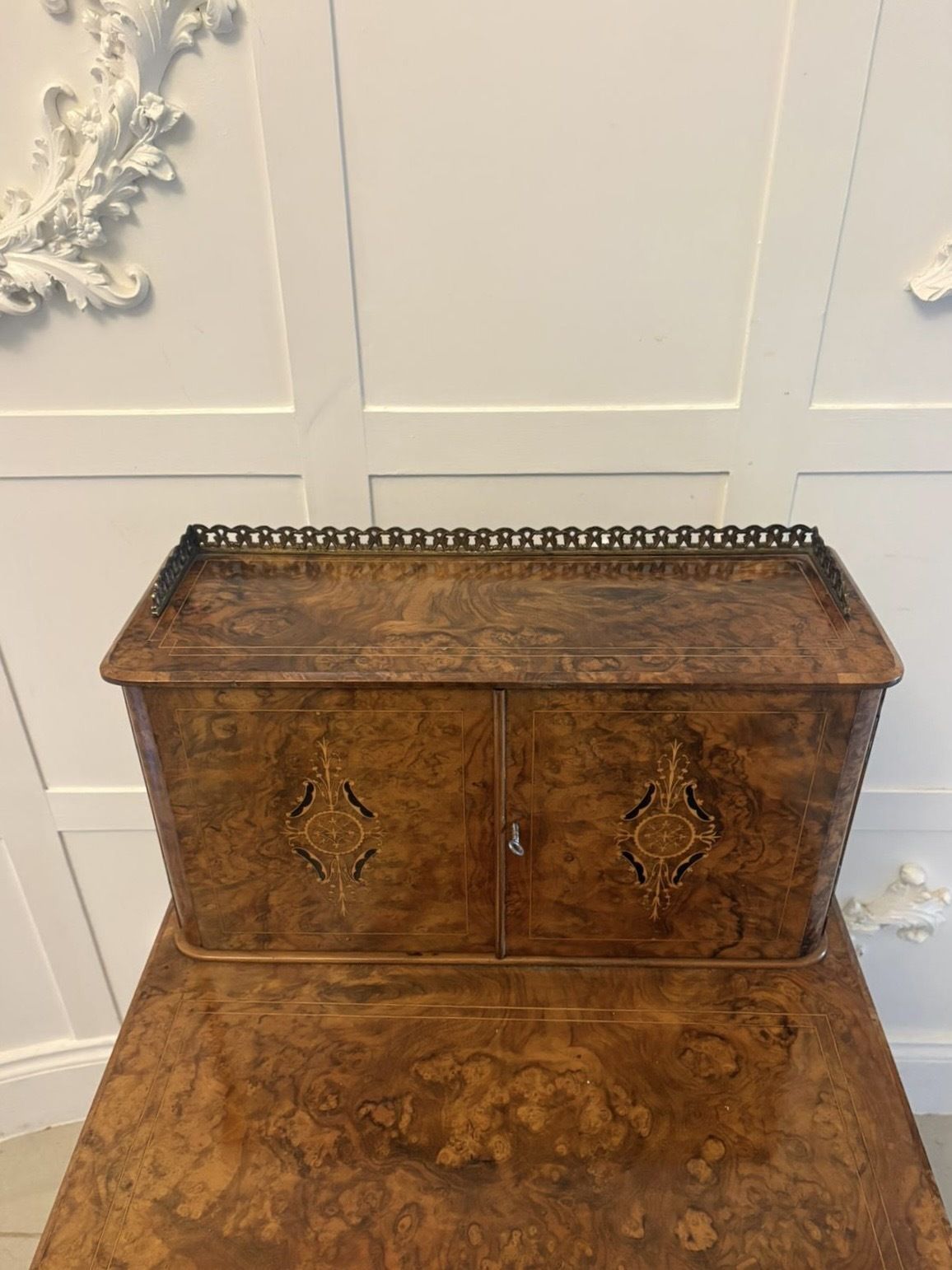 3900.0 Antique 19th Century Burr Walnut Davenport Desk photo