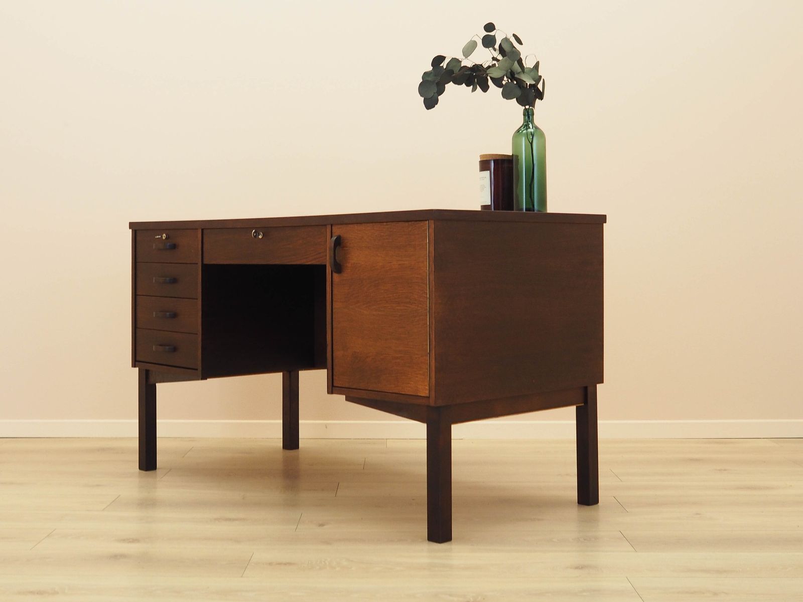 Bureau scandinave en chêne, années 1970, fabriqué au Danemark photo Mobilier