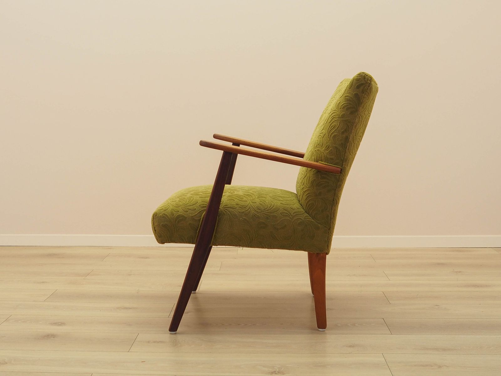 Groene fauteuil, Deens design, jaren 1960, gemaakt in Denemarken photo Meubels