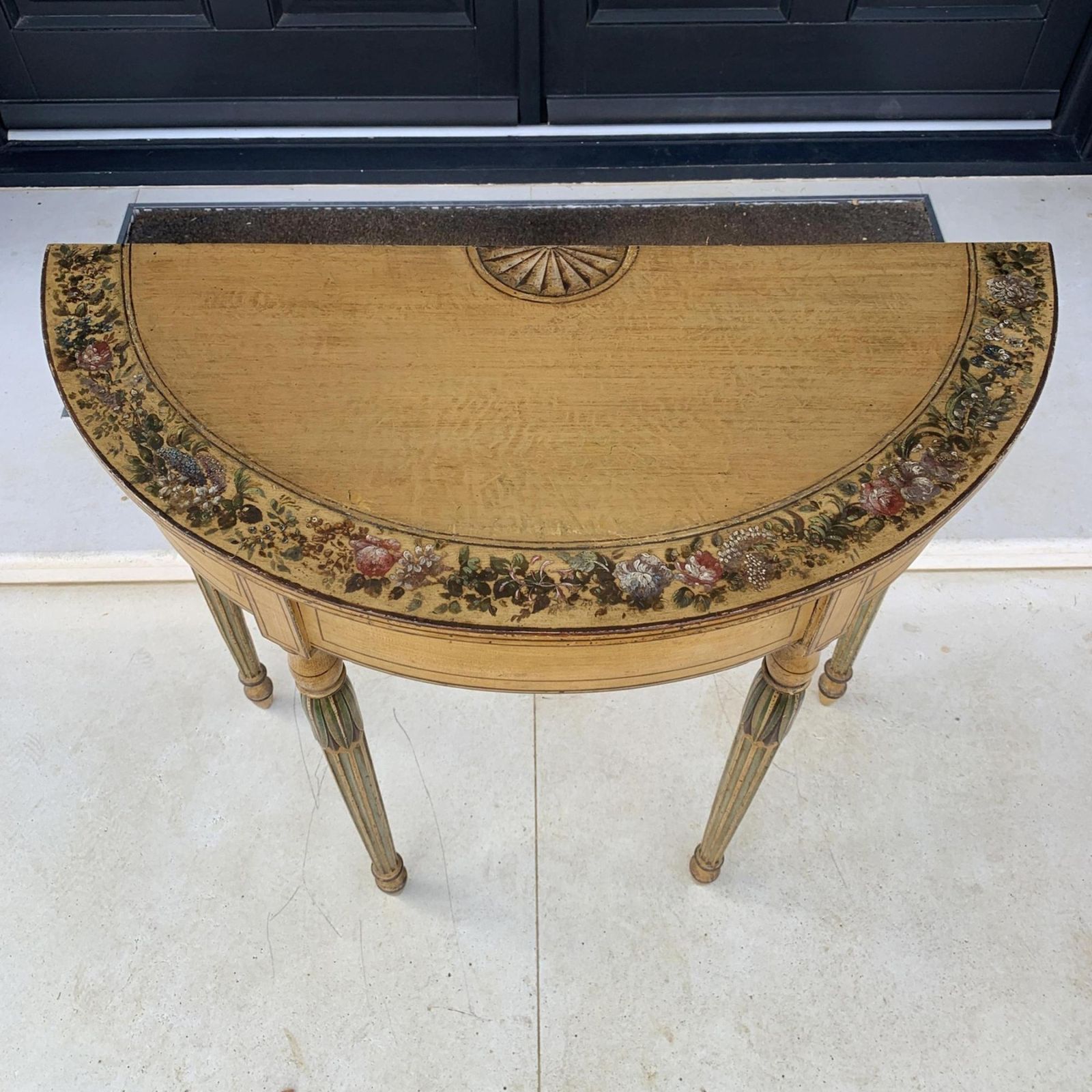 Georgian Painted Demi Lune Pier Table Likely By Seddon, Sons And Sons And Shackleton photo 3750.0