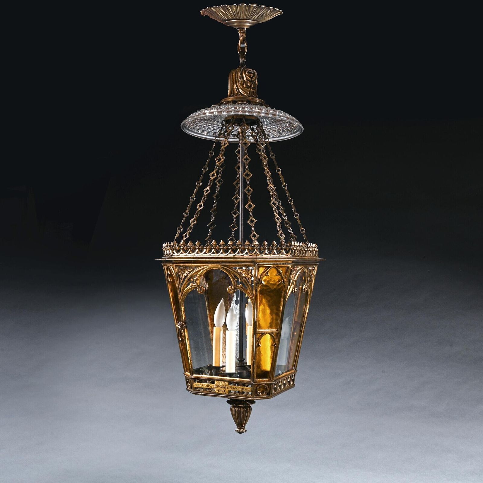 Napoleon Buonapartes Regency Gilt Brass Hall Lantern Supplied By George Bullock For Use At St Helena