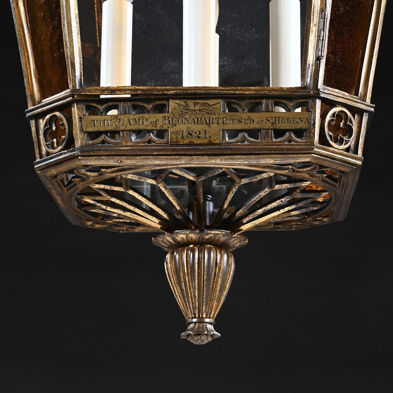 Napoleon Buonapartes Regency Gilt Brass Hall Lantern Supplied By George Bullock For Use At St Helena photo Lighting