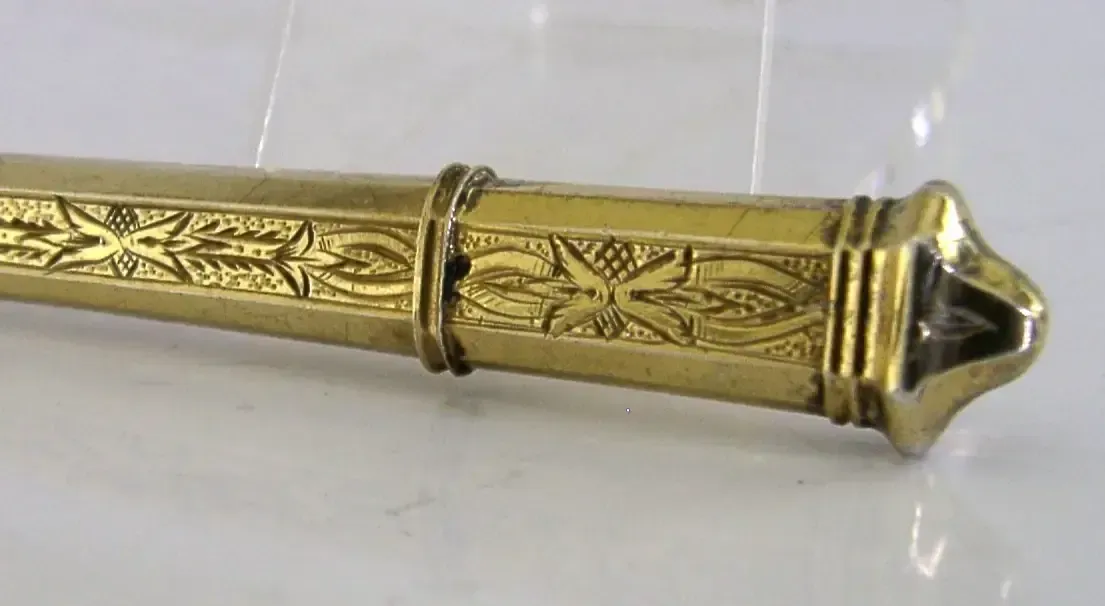 French Solid Silver Gilt Needle Case C1890 Needlework Sewing Antique photo vinterior