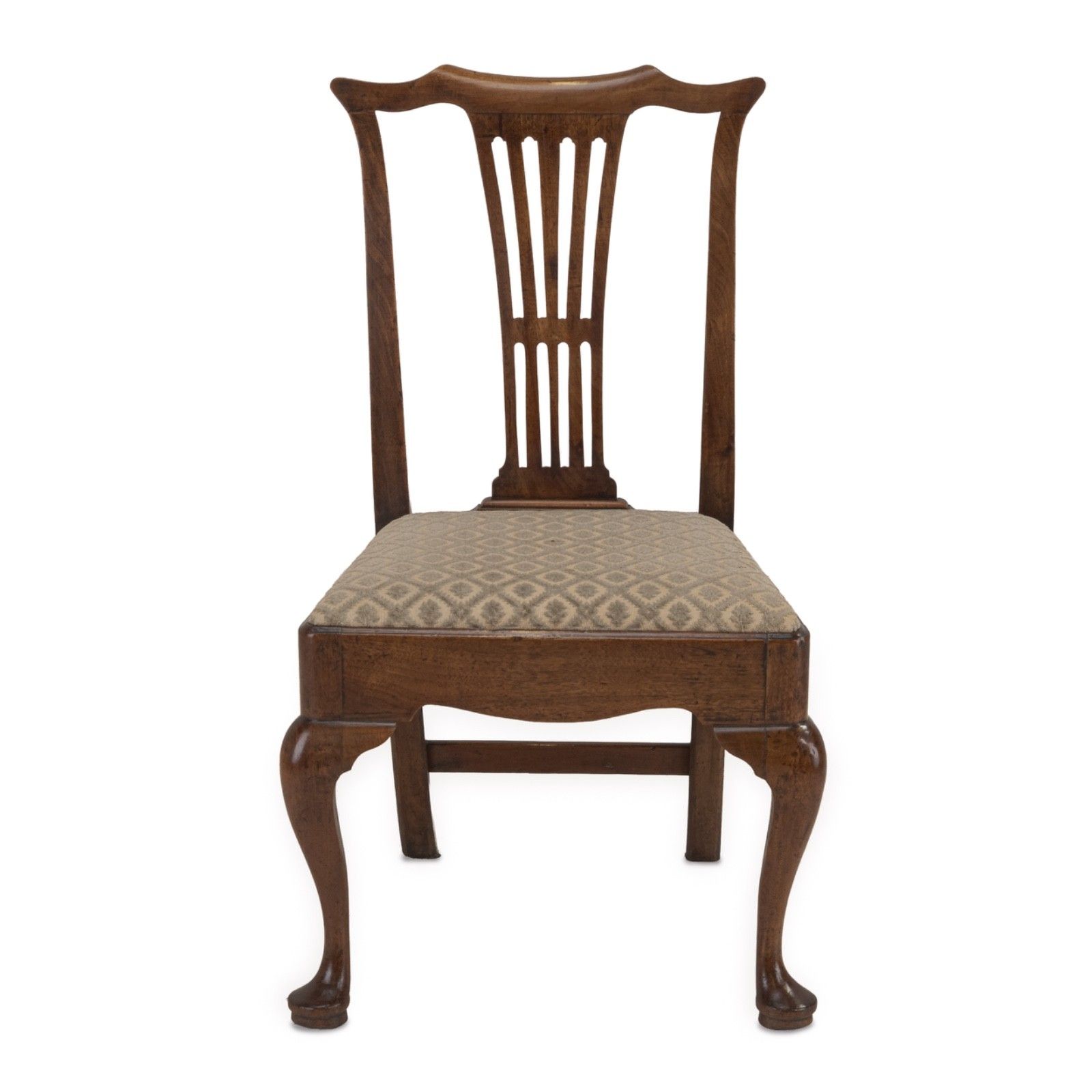 Mid 18th Century English Walnut Side Chair With Pierced Splat Back, C.1740–1760 photo 295.0