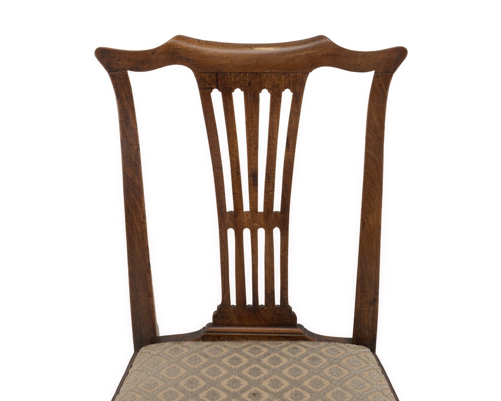 Mid 18th Century English Walnut Side Chair With Pierced Splat Back, C.1740–1760 photo vinterior