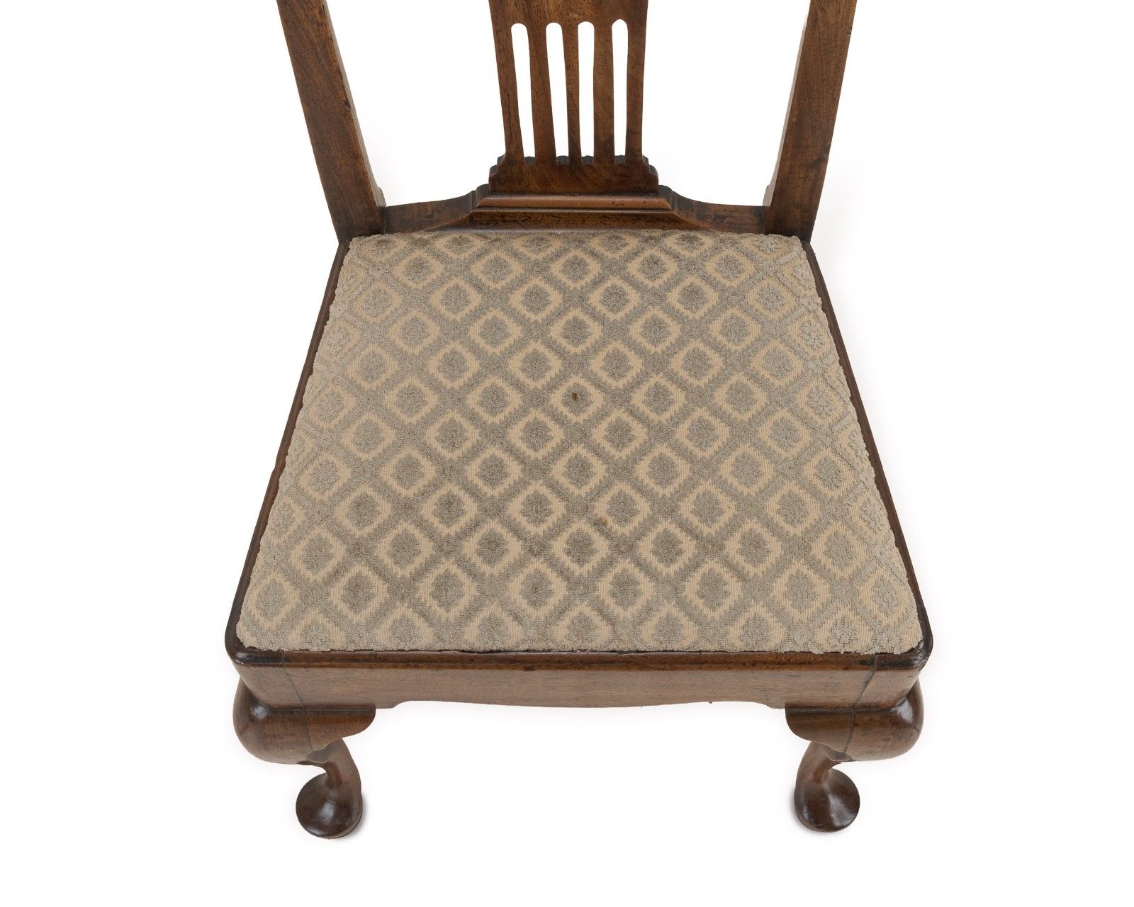Mid 18th Century English Walnut Side Chair With Pierced Splat Back, C.1740–1760 photo buy