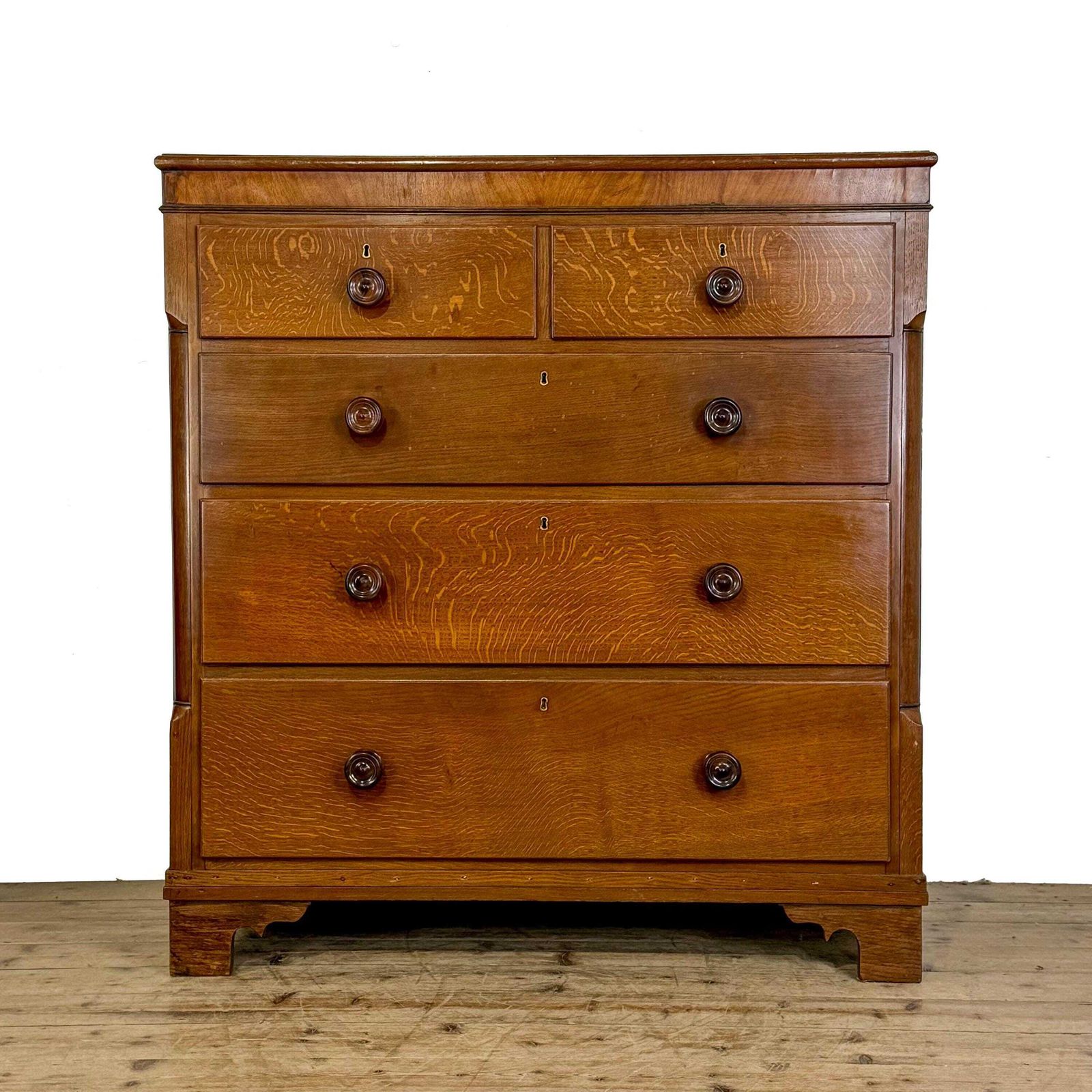 Antique 19th Century Oak Chest Of Drawers | Antique Storage | Bedroom Drawers | Antique Chest Of Drawer (M 6886)