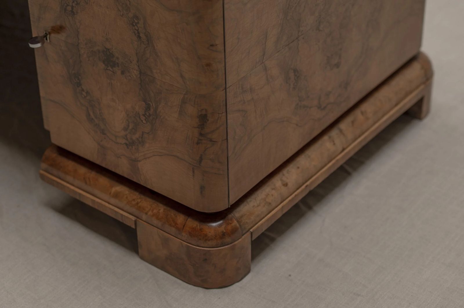 photo furniture Burlwood Desk   Center Table, Circa 1940
