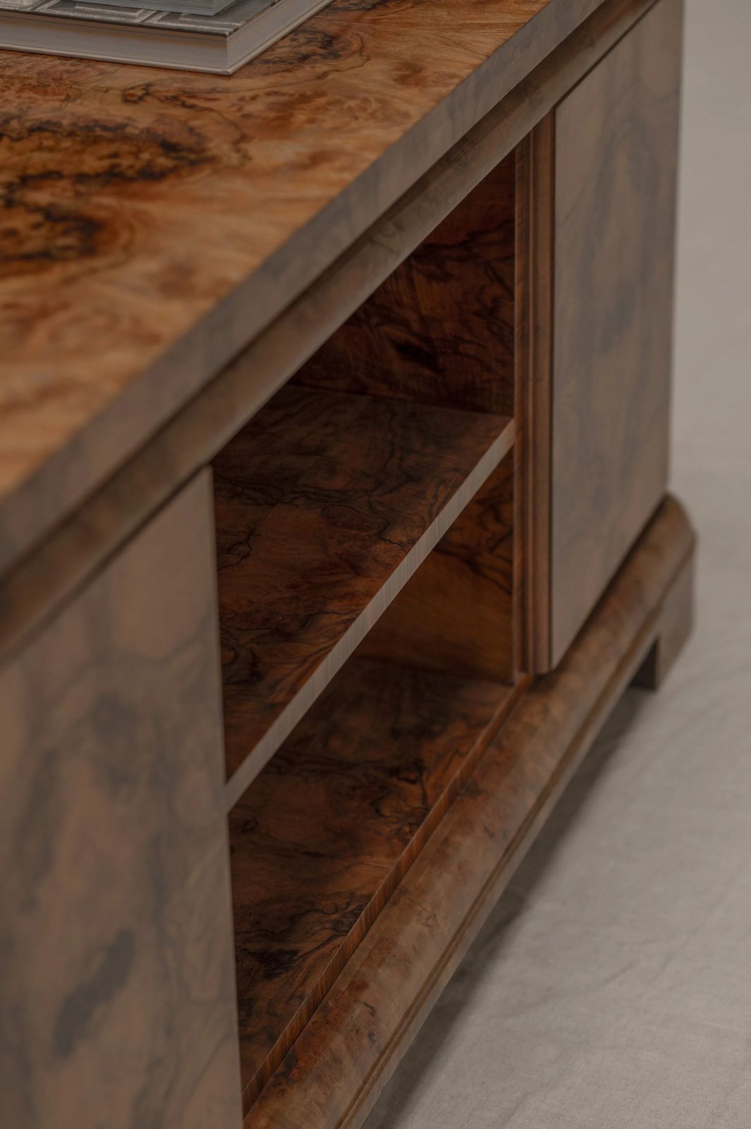 Furniture Burlwood Desk   Center Table, Circa 1940 photo