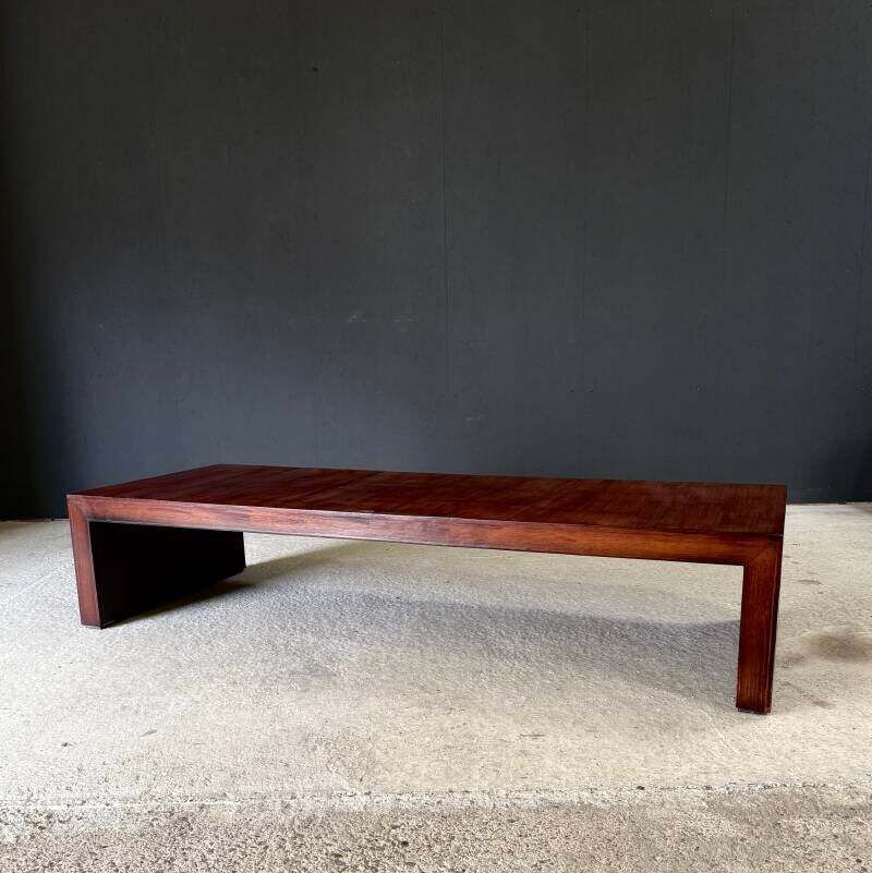 Modernistische design salontafel in bamboe door Axel Vervoordt, jaren 1980 photo vinterior