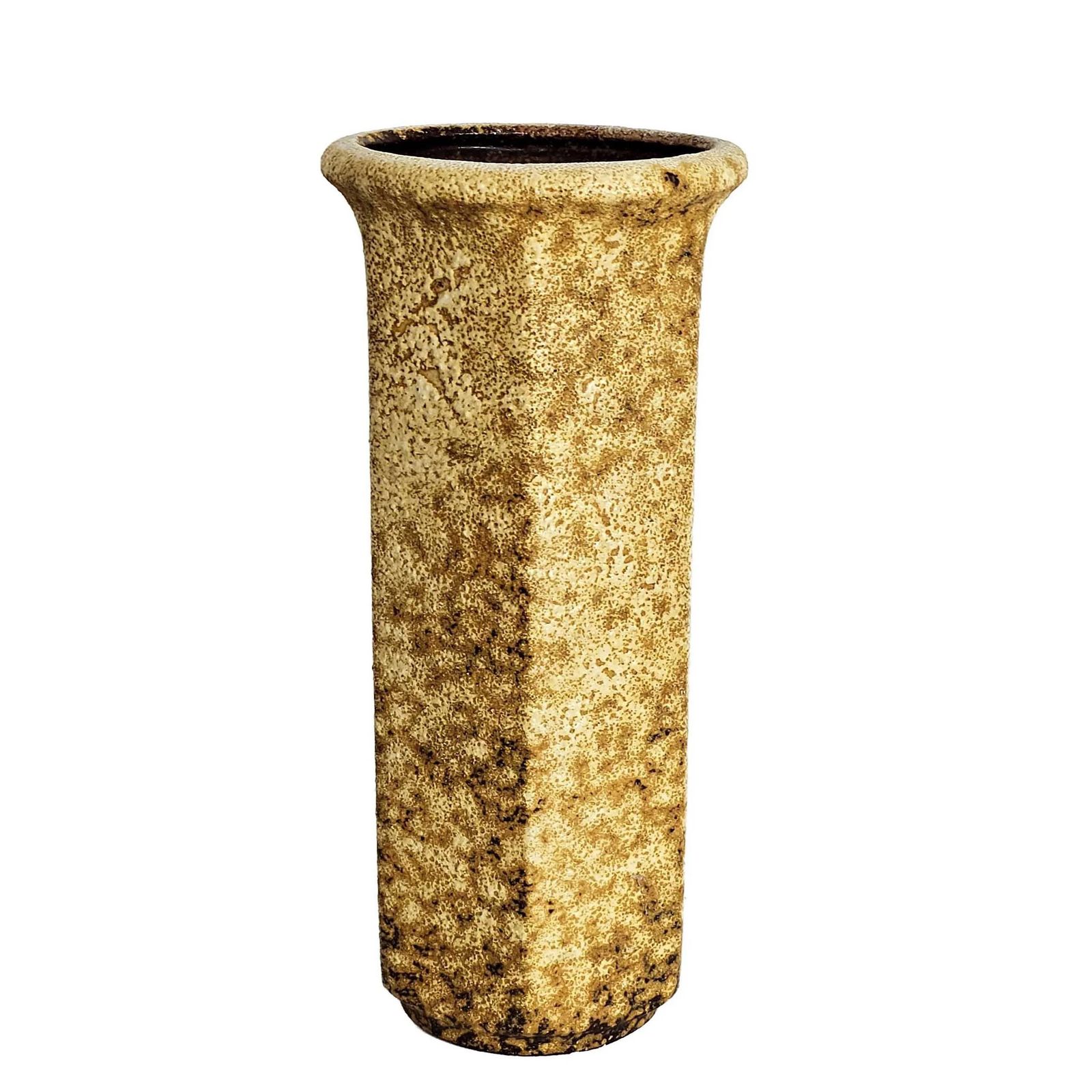 1970s West German Fat Lava Vase By Scheurich   Hexagonal "Honey" Coloured   Model 297 26 photo for sale