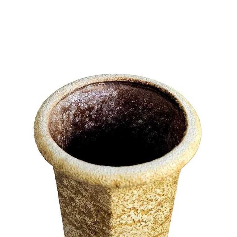 photo for sale 1970s West German Fat Lava Vase By Scheurich   Hexagonal "Honey" Coloured   Model 297 26