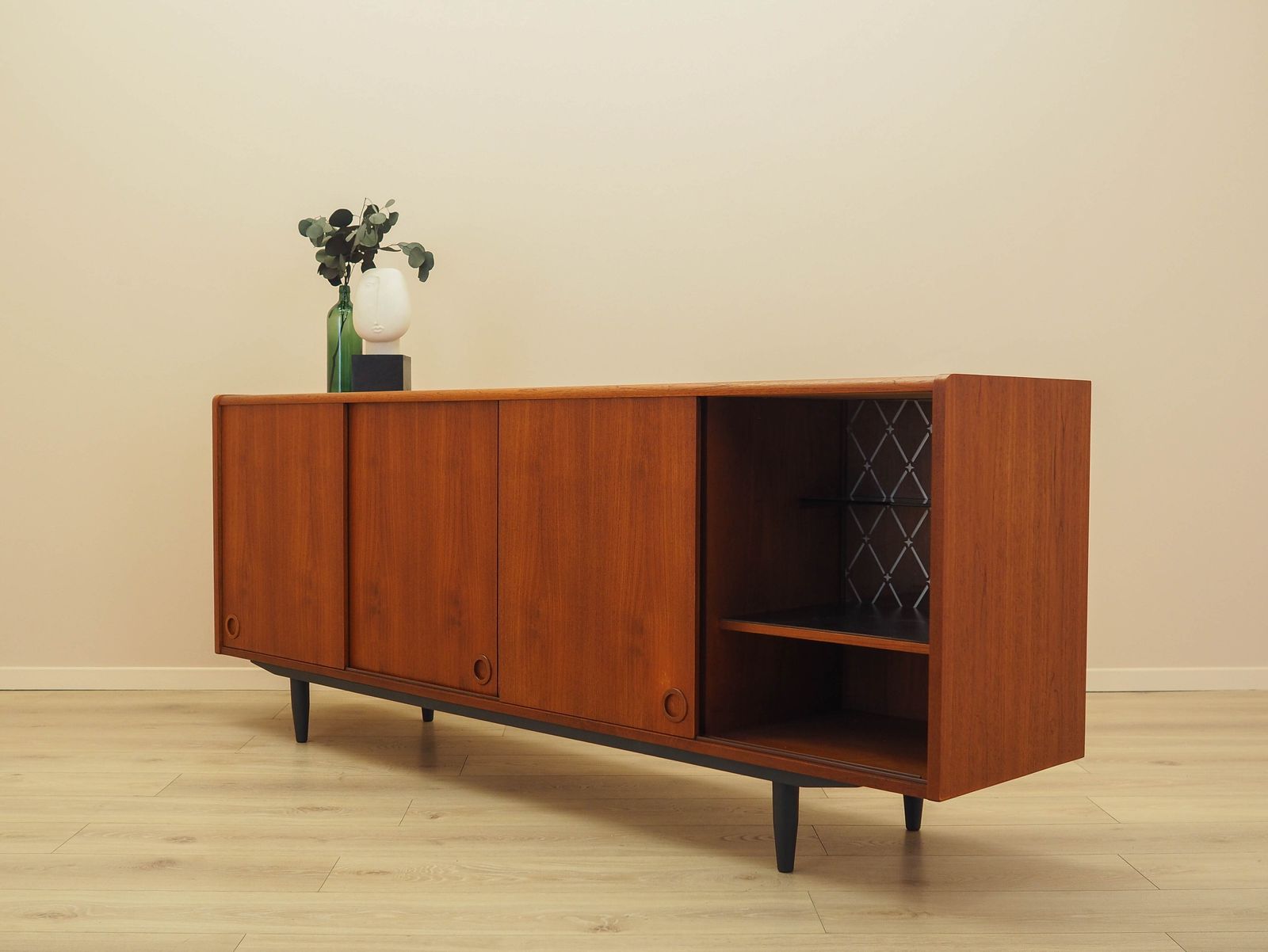 Teakhouten dressoir, Deens design, jaren 1970, gemaakt in Denemarken photo Meubels