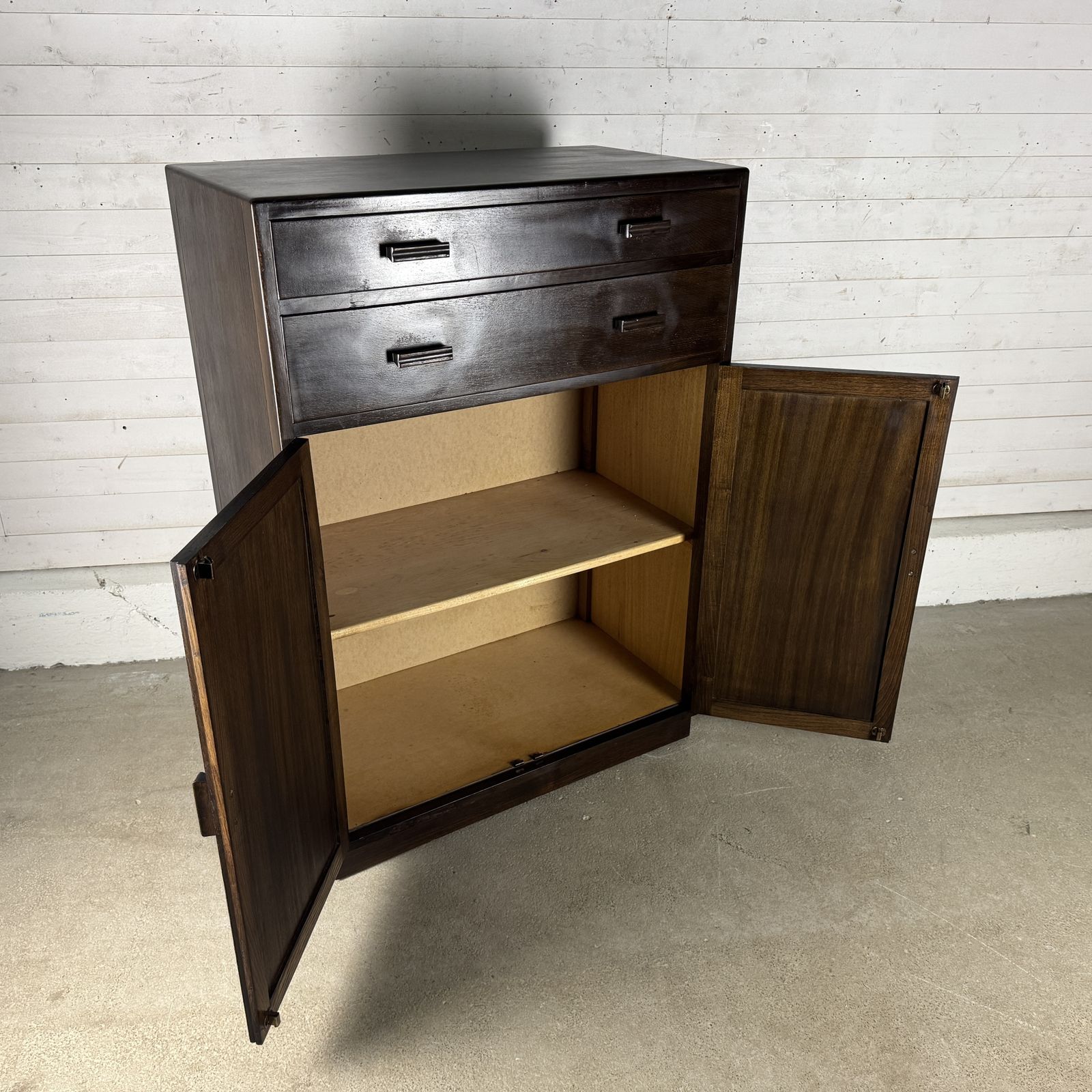 1940s Oak Tallboy With 2 Drawers Over Cupboard photo Furniture