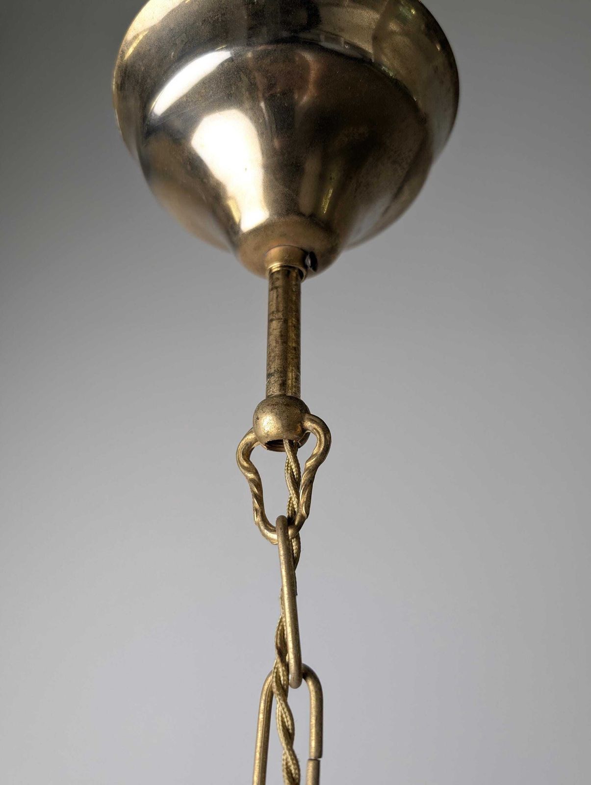 photo vintage Barovier & Toso Murano Glass Blown Lantern With 24k Gold And Brass, 1960s