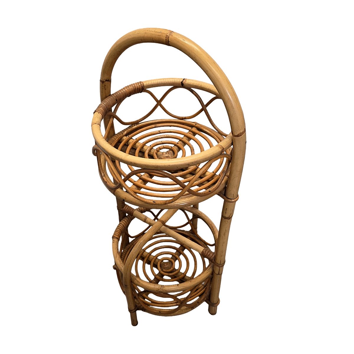 Vintage Italian Rattan étagère From The 1960s photo 115.0