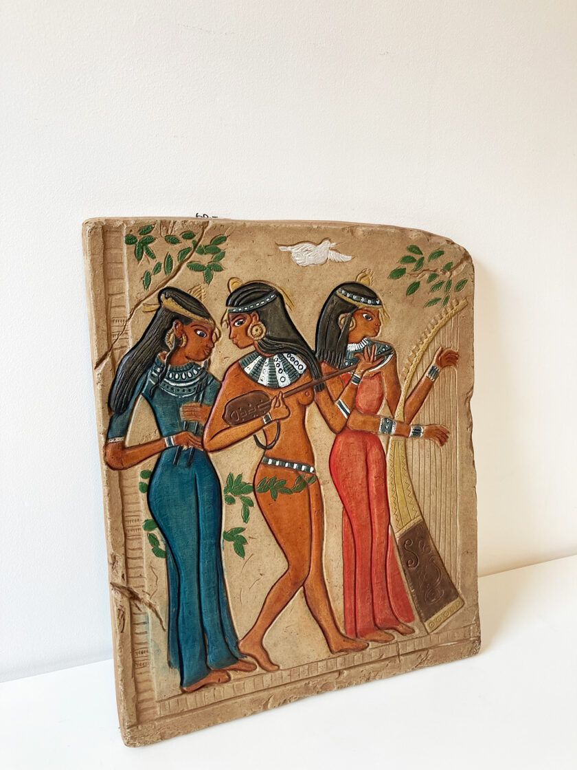 Wanddecoratie met drie Egyptische muzikanten photo for sale