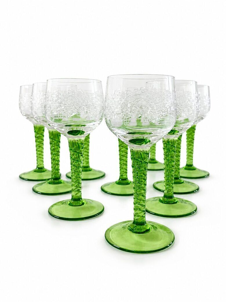 ''Remmare'' Likeurglazen Met Groene Steel