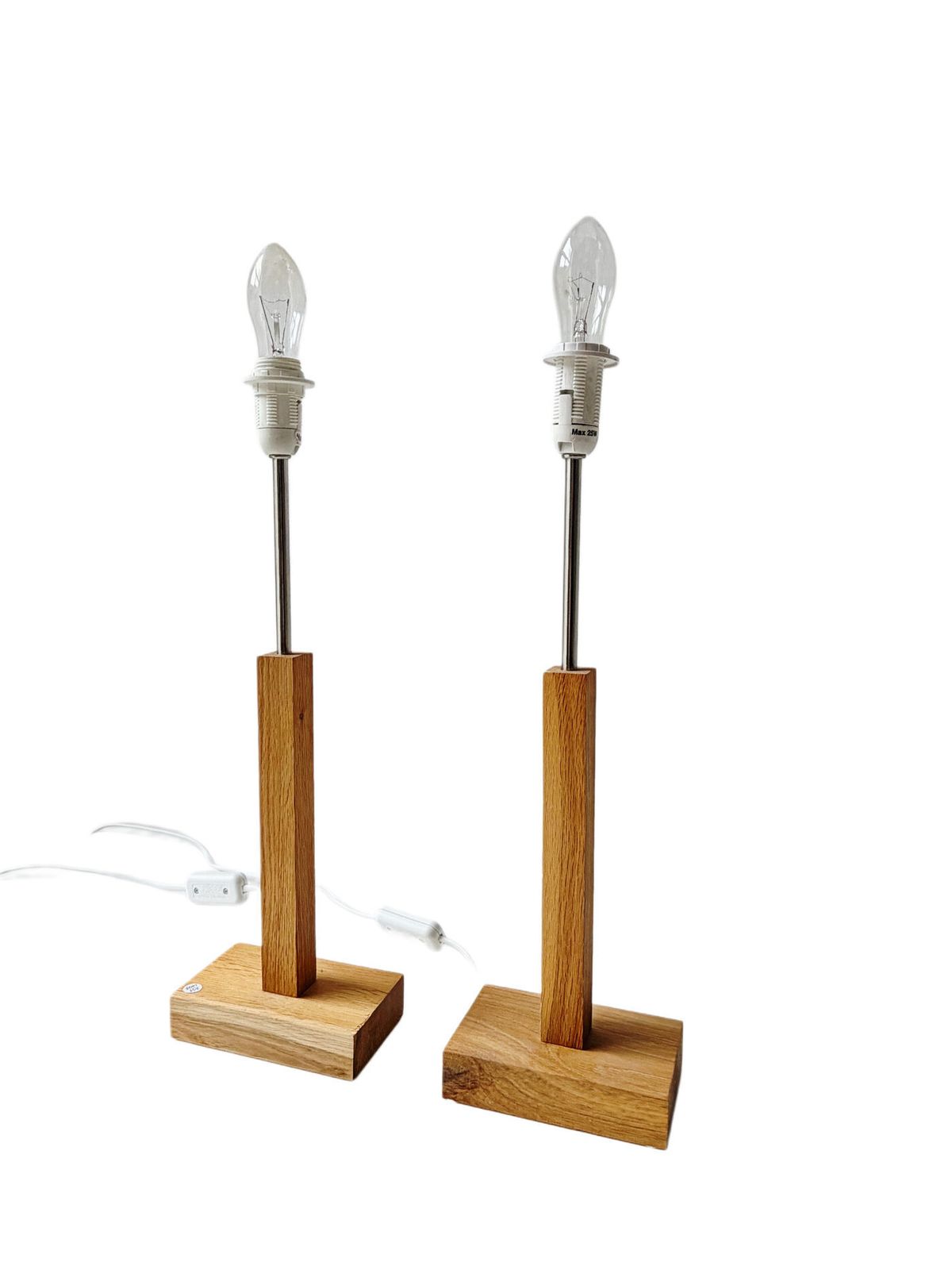 "Swing Industrial" Oak Lamps/ 1970s photo for sale
