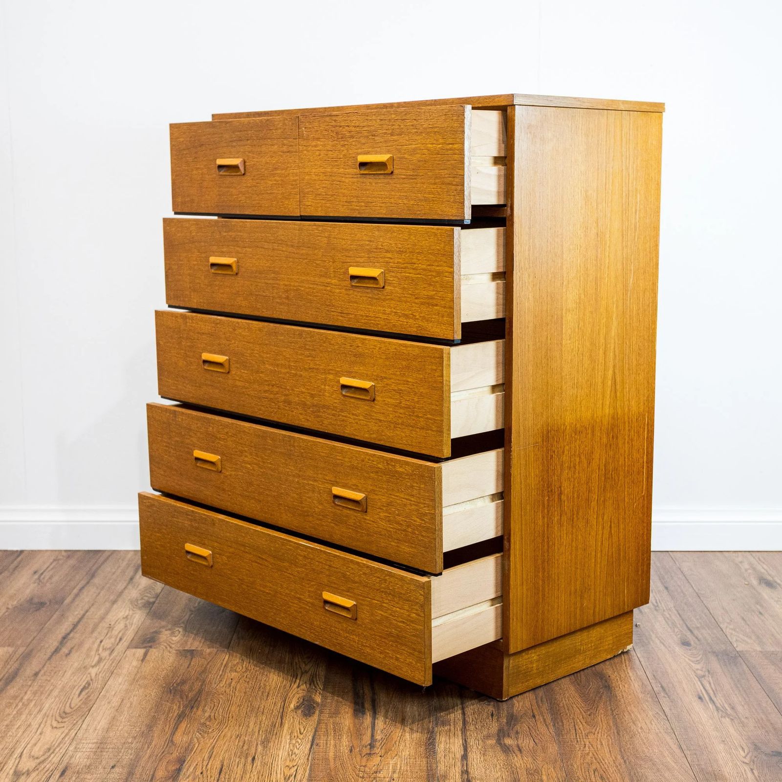 East German Mid Century Teak Chest Of 6 Drawers photo vinterior