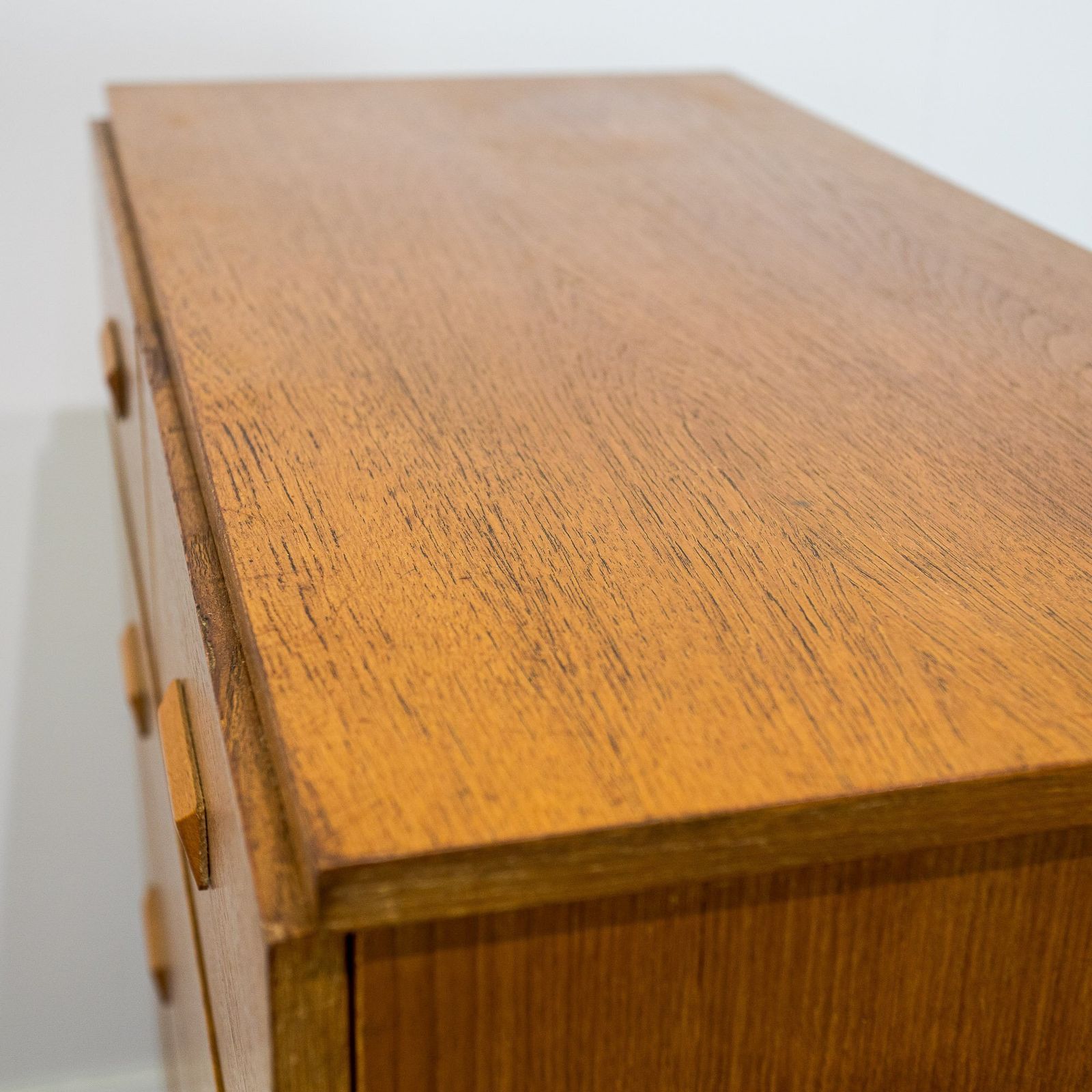 East German Mid Century Teak Chest Of 6 Drawers photo vintage