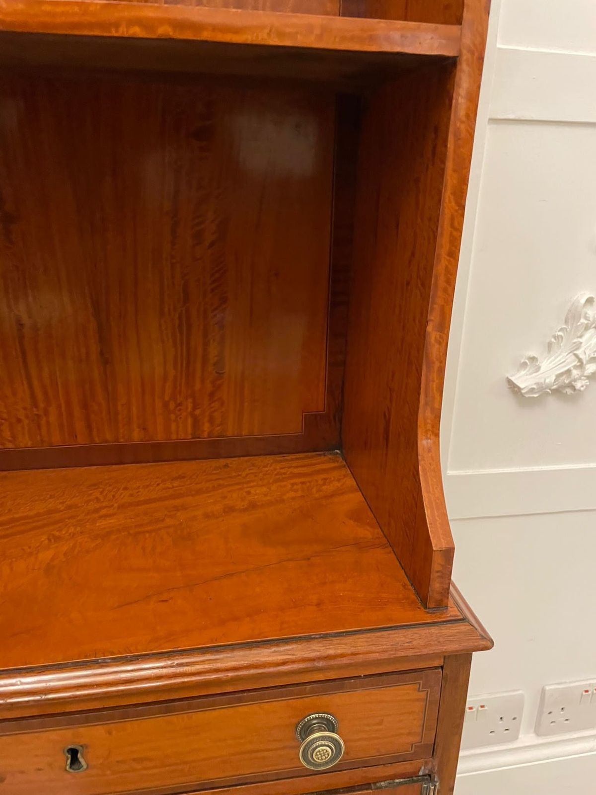 8345.0 Rare Pair Of Gillows Antique Quality Satinwood Waterfall Bookcases photo