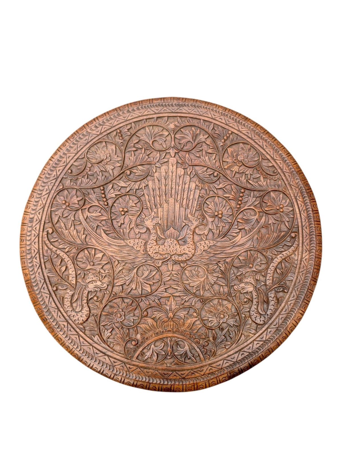 Indonesian Carved Wood Side Table, Mid 20th Century photo 268.0