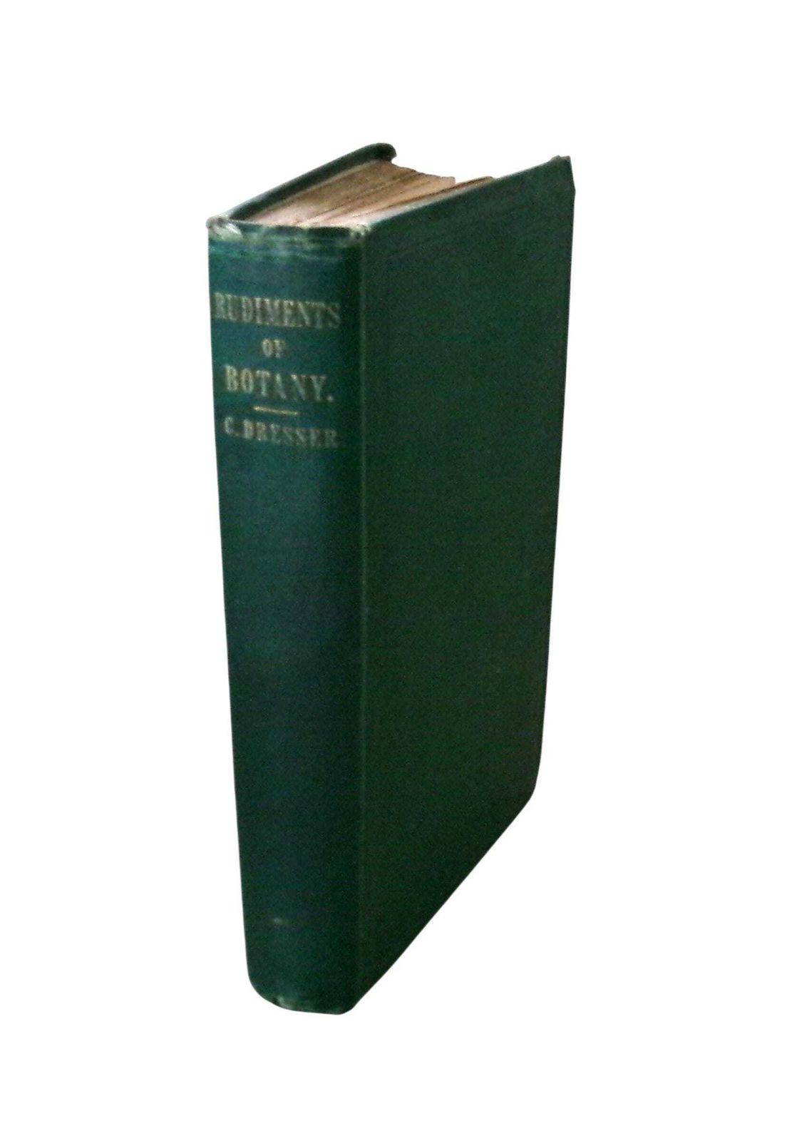photo vintage Rare 1860 Christopher Dresser Rudiments Of Botany Book, Victorian Designer & Botanist
