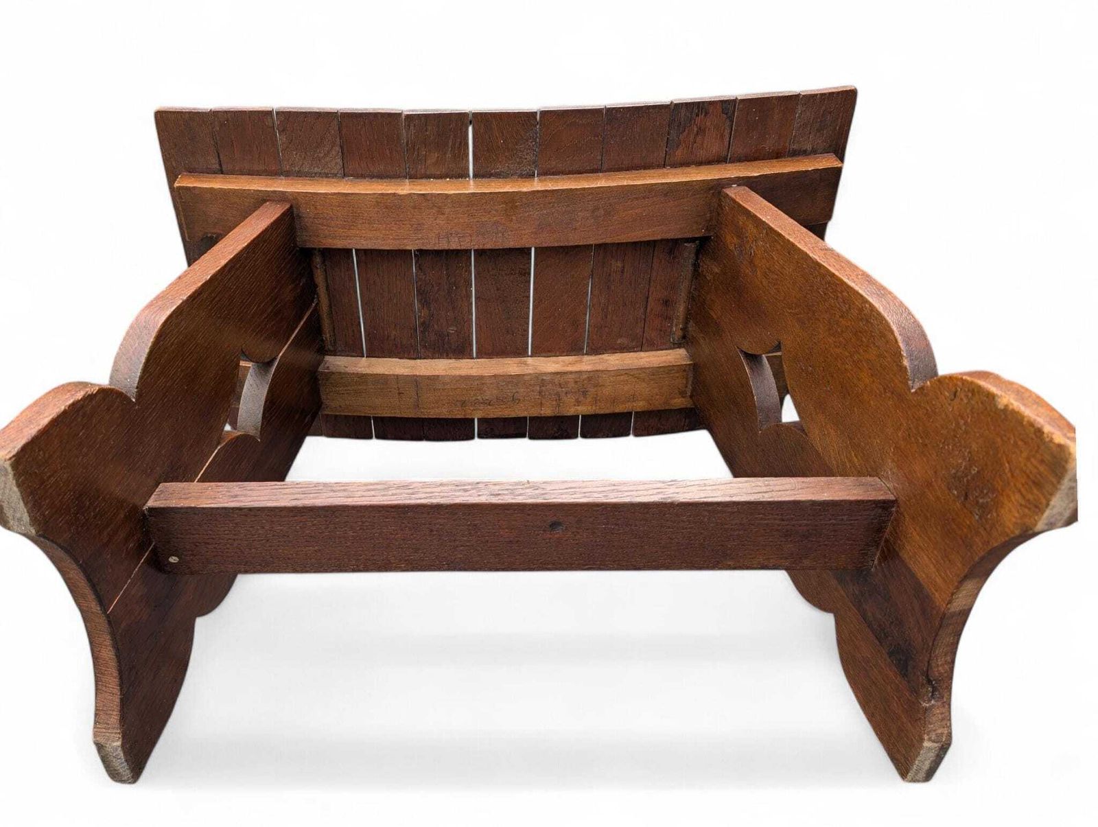 photo for sale Arts And Crafts Oak Bench Small Rustic Farmhouse Hall Seat