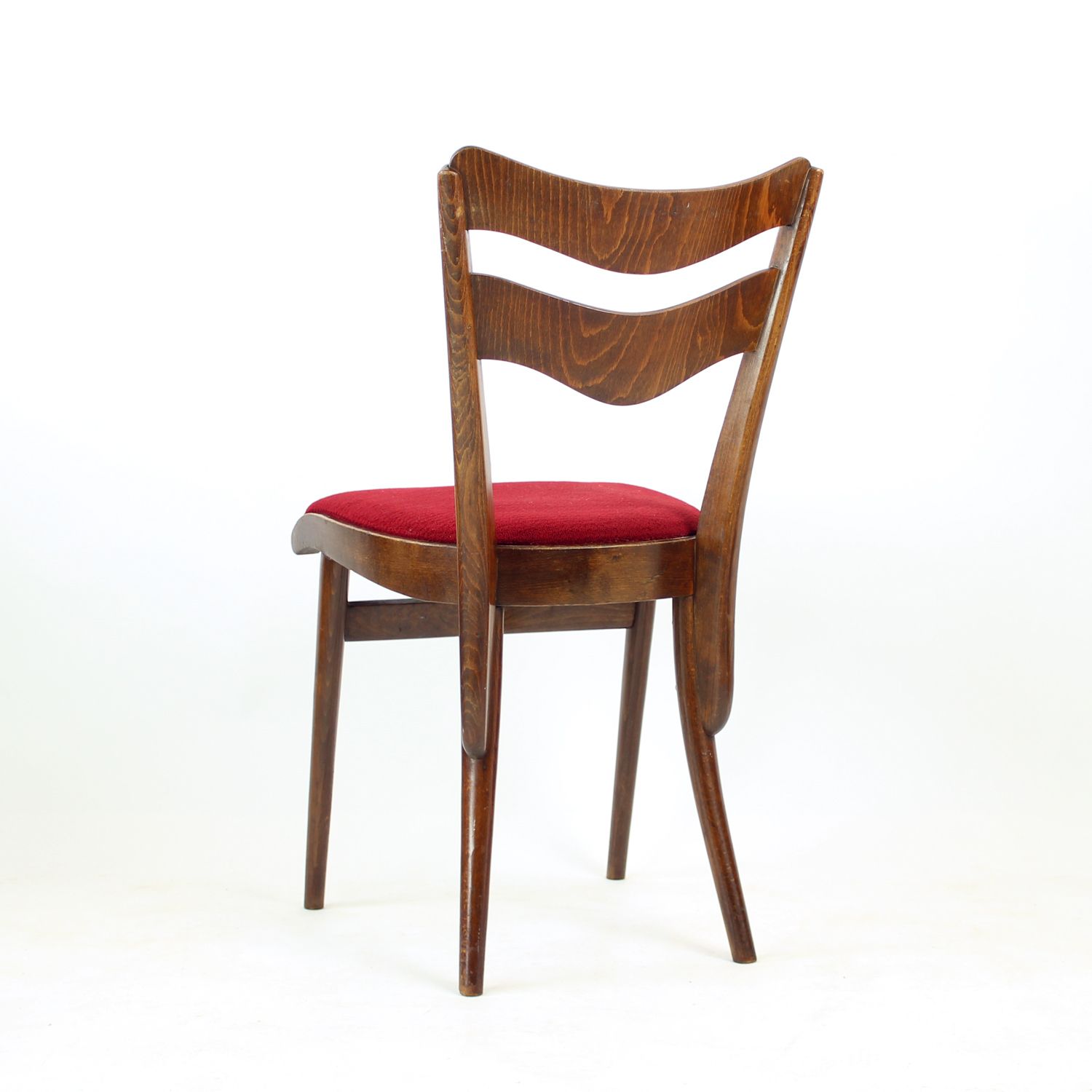 Set Of 4 Dining Chairs In Oak & Walnut, Czechoslovakia 1960s photo vinterior