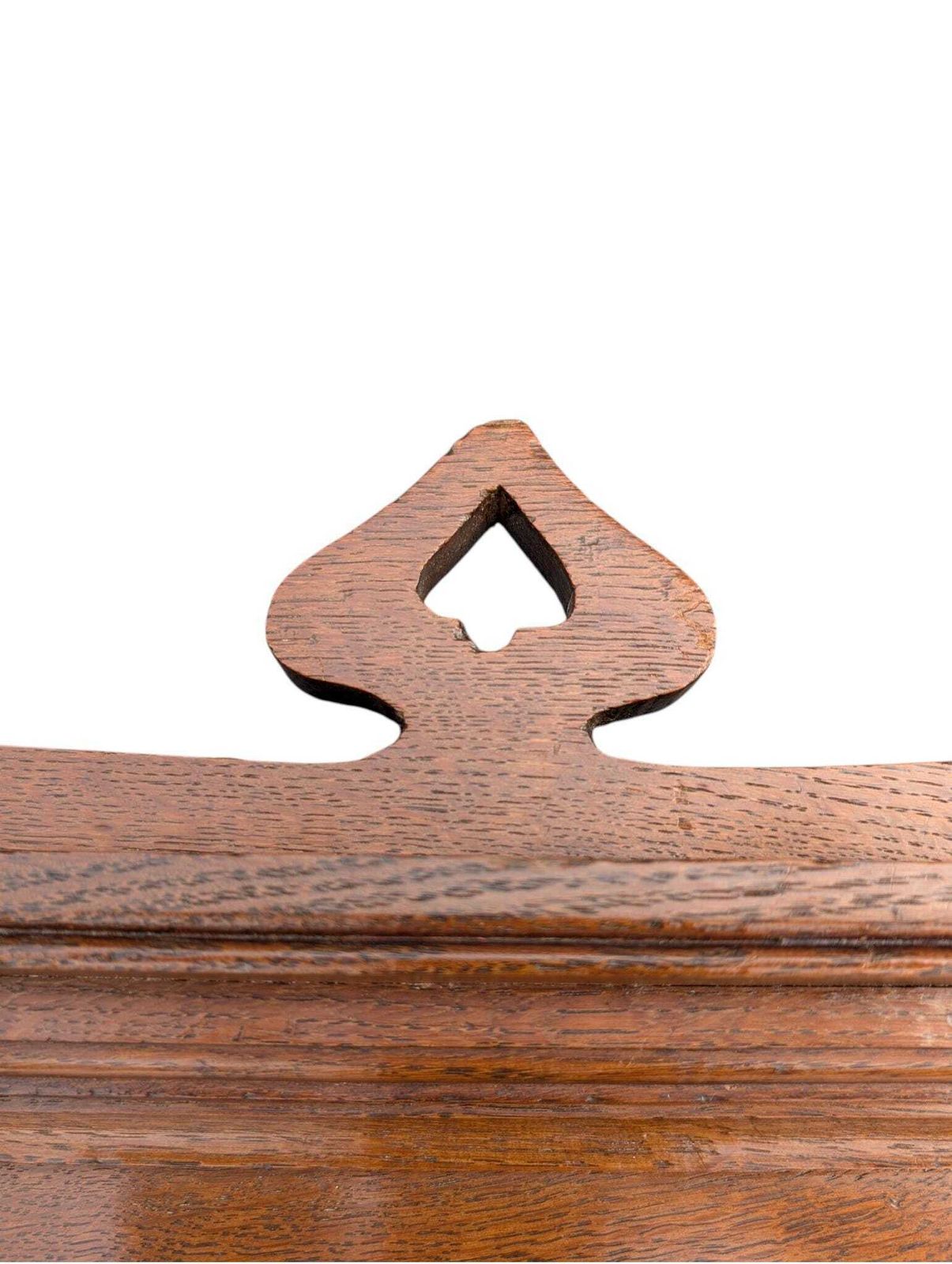 Arts And Crafts Dutch Oak Coat Rack With Delft Blue Tiles And Brass Hooks photo buy