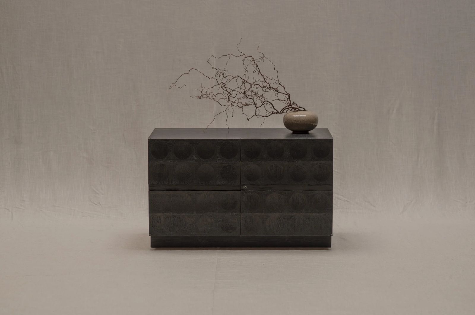 Brutalist Sideboard By J. Batenburg For M.I., Belgium, 1970s