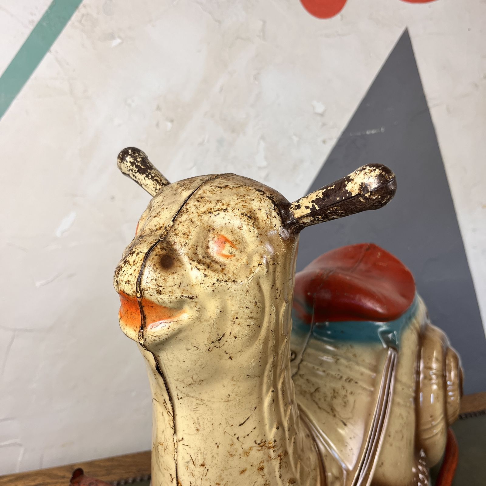 1940s Metal Mobo Rocking Snail photo Home Decor