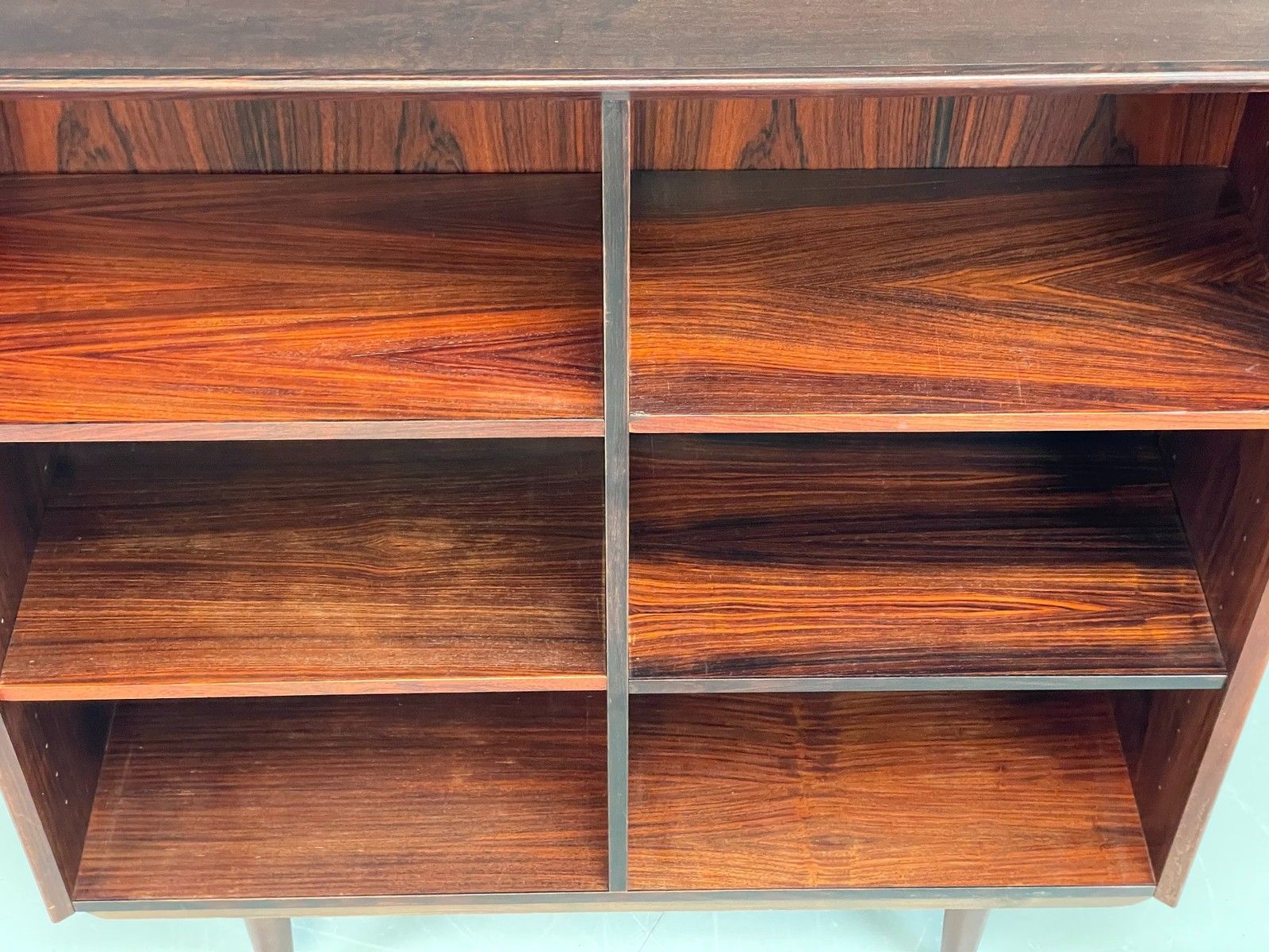 Furniture Vintage 1960s Danish Bookcase By Brouer Darkwood Mid Century Shelving Eb12064 photo