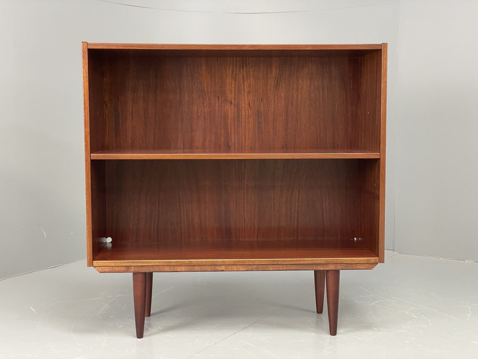 Vintage 1970s Danish Bookcase Darkwood Retro Record Shelving Eb12066